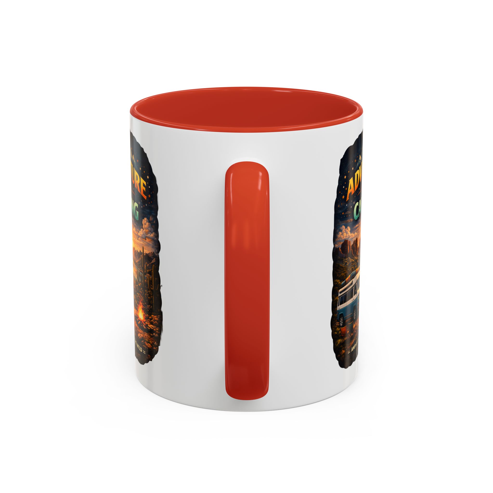 Accent Coffee Mug (11, 15oz) — "Adventure Is Calling" Design Scenic-Line