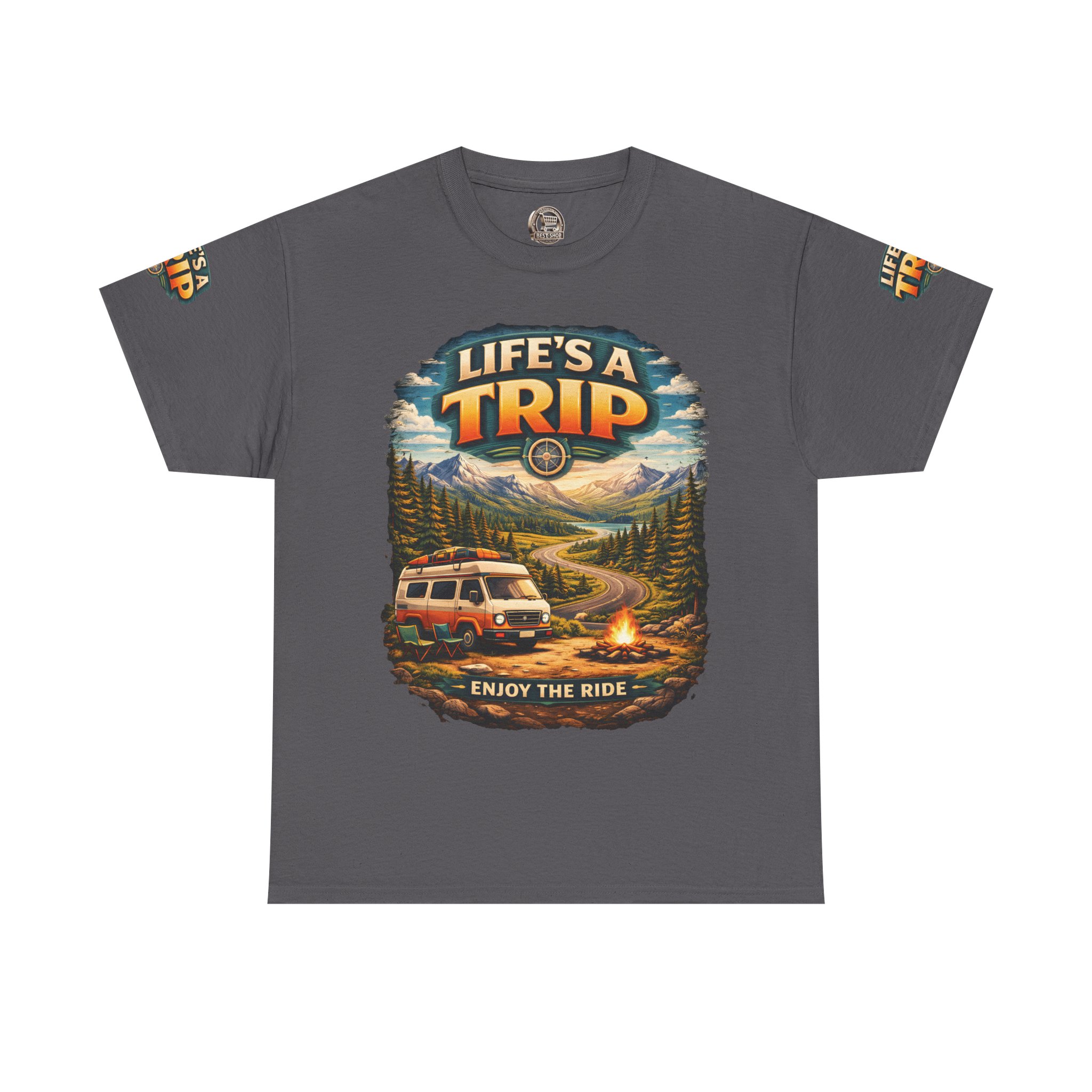 1772112194938760719_2048.jpeg Unisex Heavy Cotton Tee — "Live´s A Trip-Enjoy The Ride" Design Scenic-Line