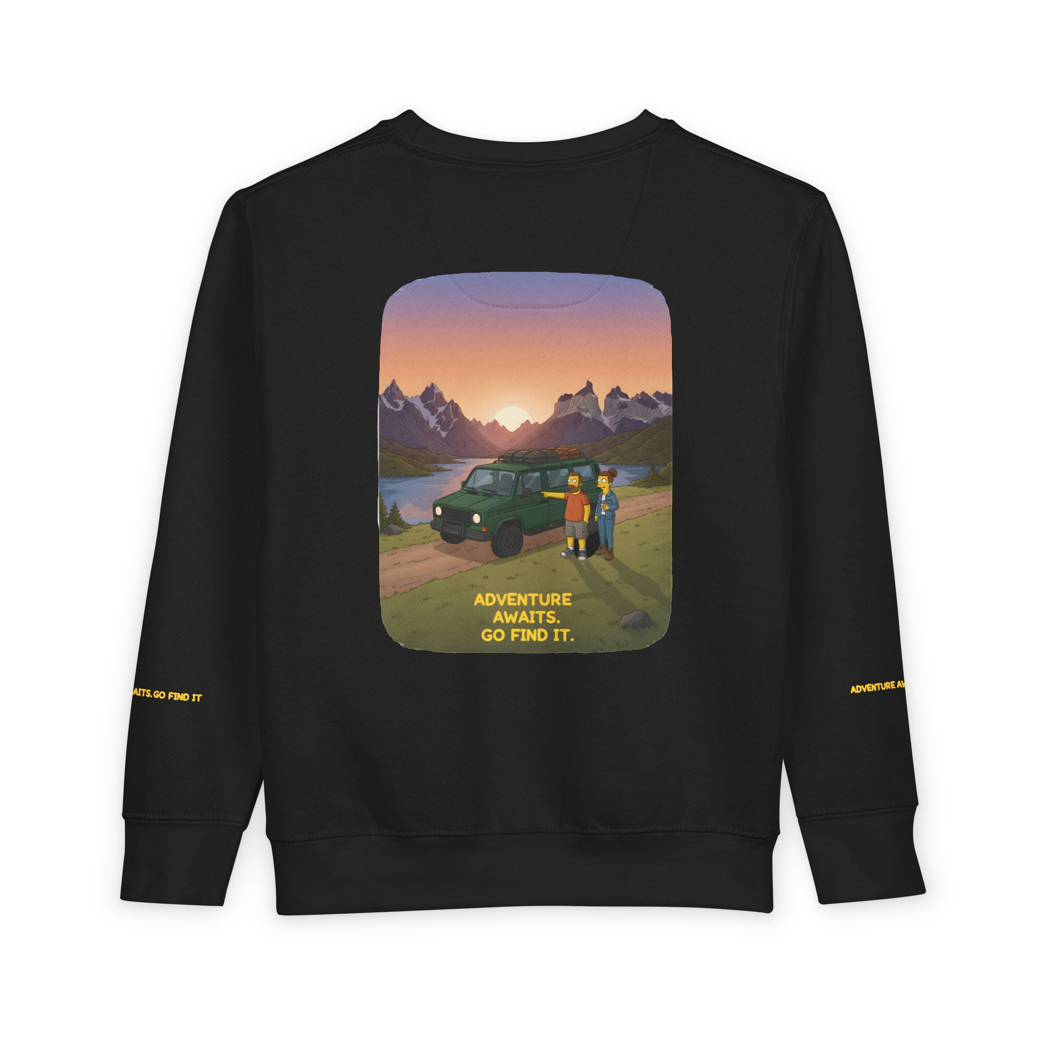 Toddler Sweatshirt - "Adventure Awaits-Go Find It" (Design Sitcom-Line)