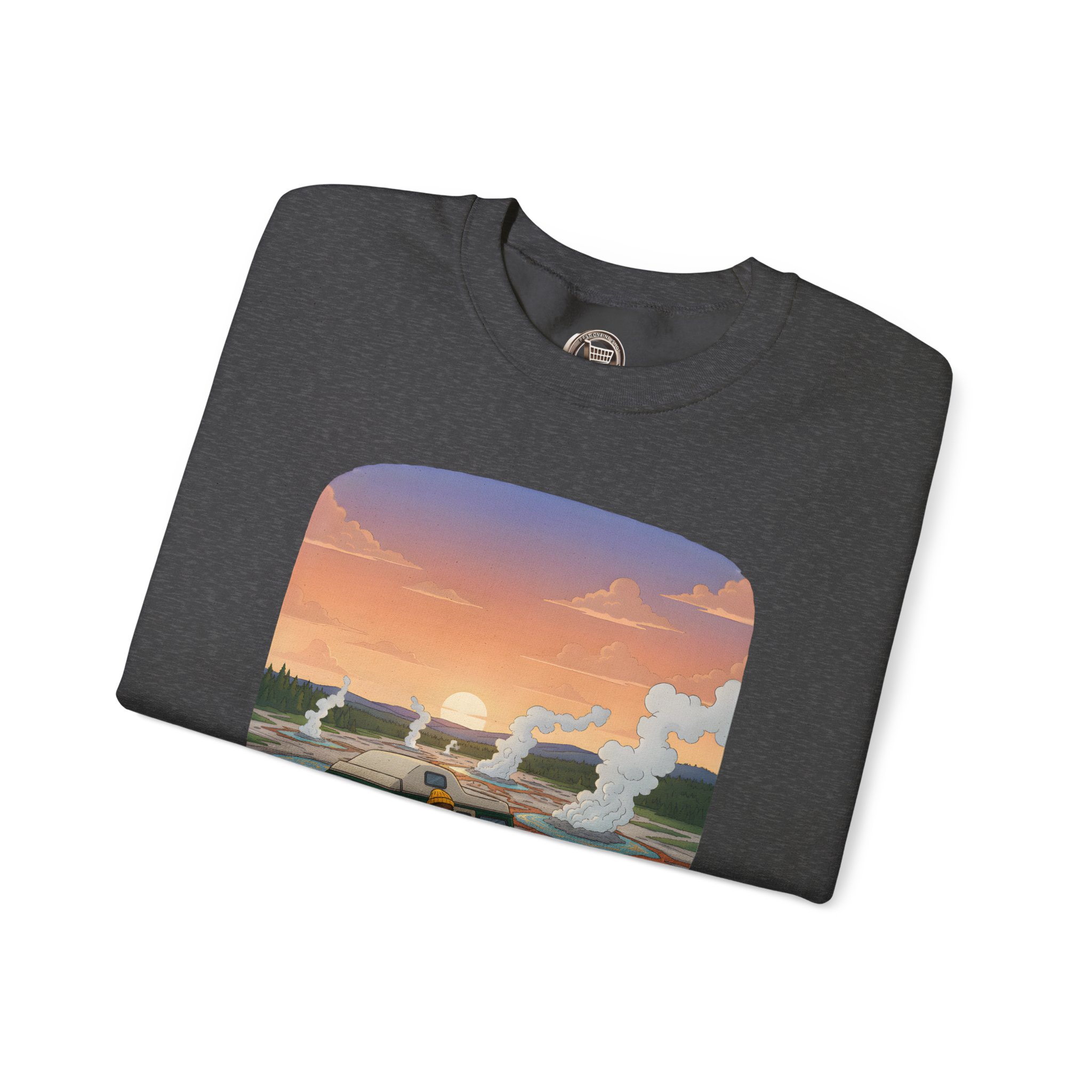 Unisex Heavy Blend™ Crewneck Sweatshirt — "Roads Less Traveled" Design Sitcom-Line