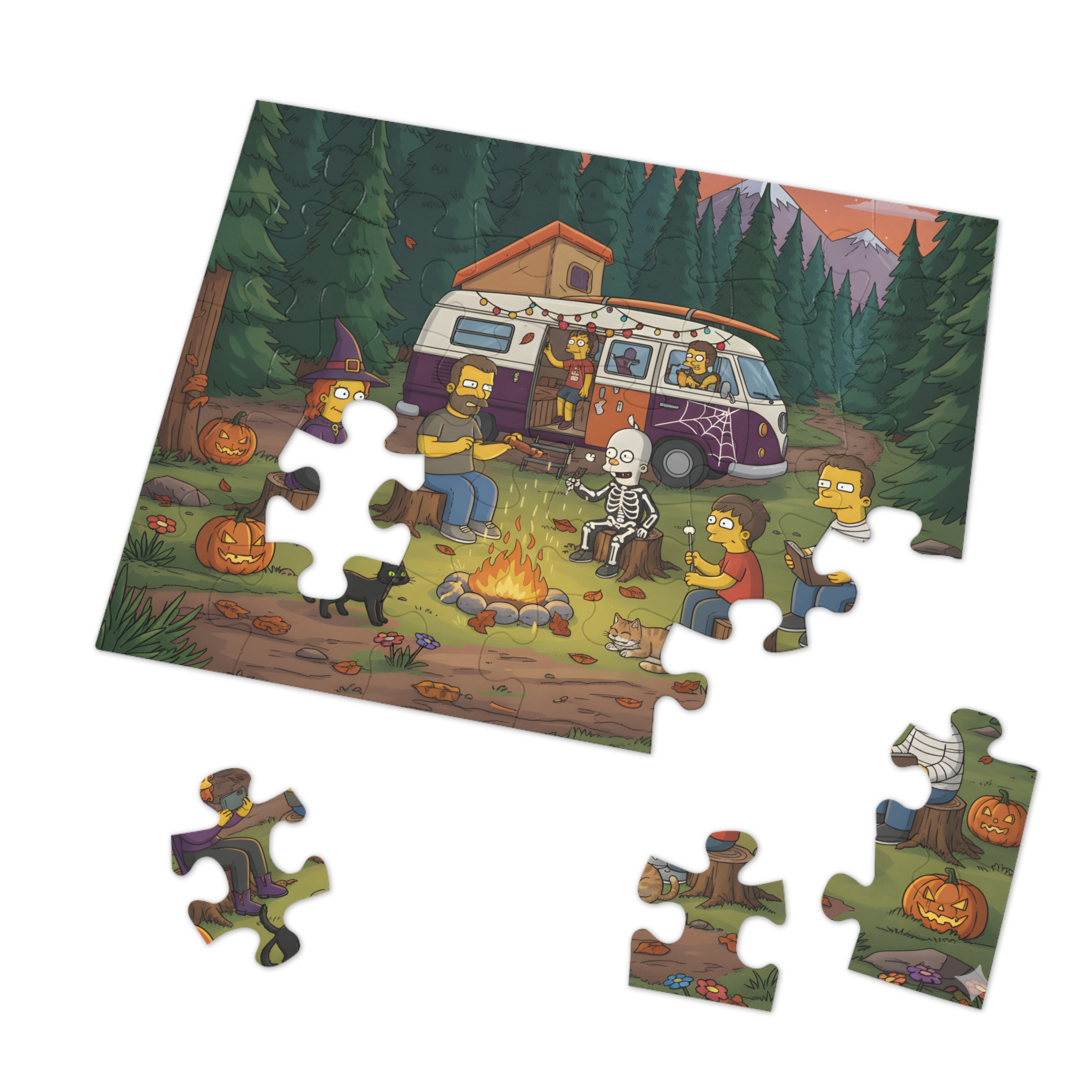17738370282114271163_2048.jpeg Jigsaw Puzzle with Tin — Autumn Camping Jigsaw Halloween