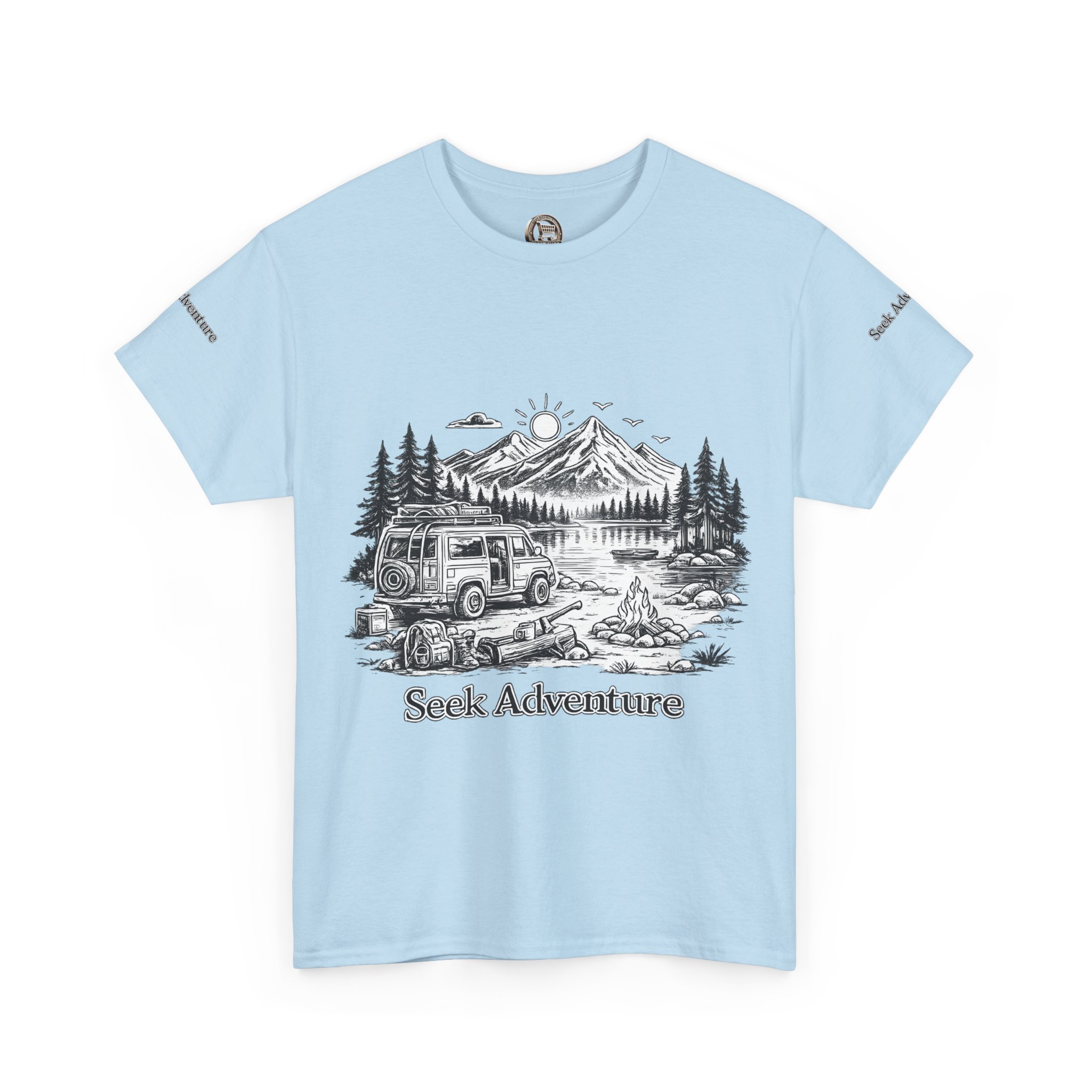 17747799615413881553_2048.jpeg Unisex Heavy Cotton Tee — "Seek Adventure" Design Minimal-Line
