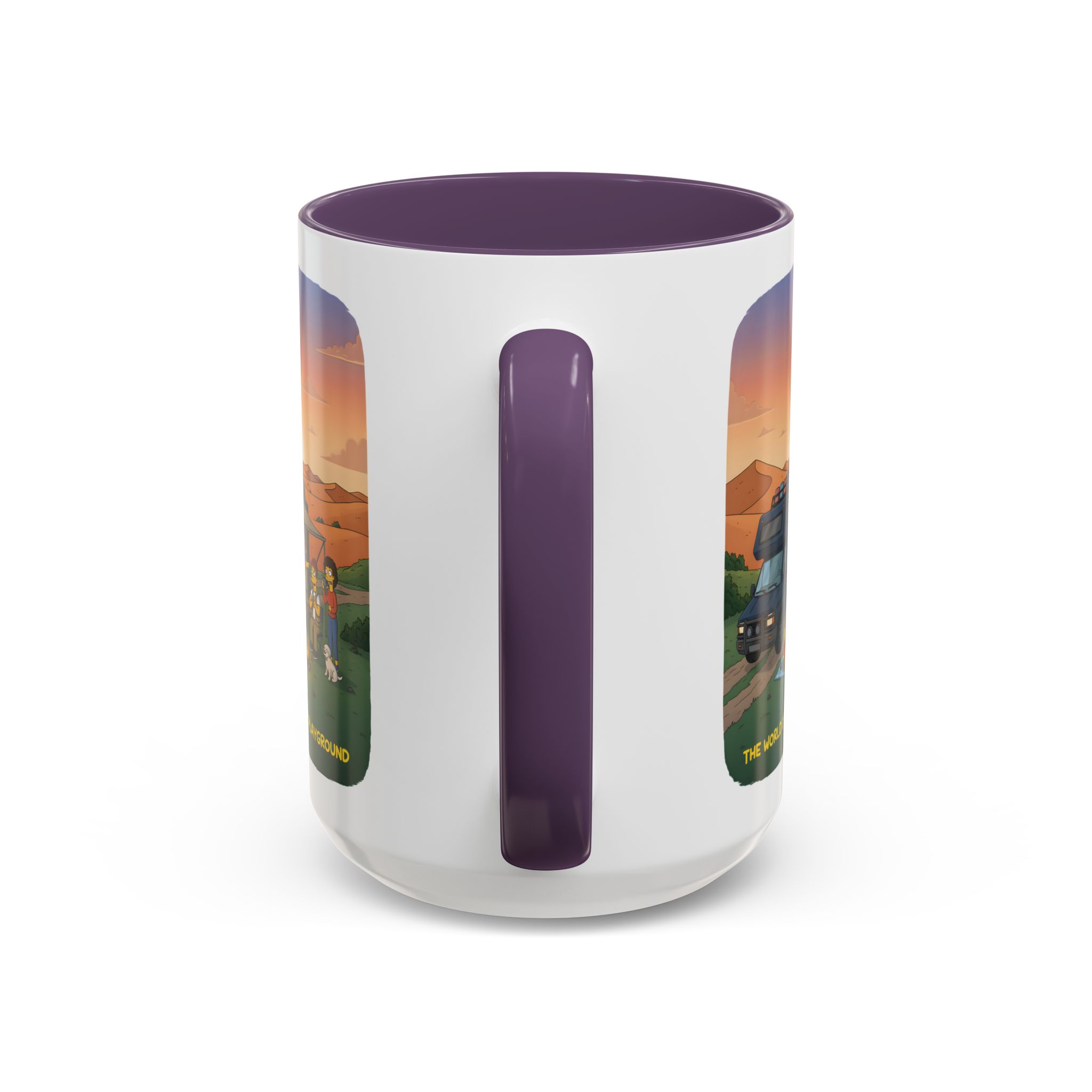 Accent Coffee Mug (11, 15oz) — "The World Is Your playground" Design Sitcom-Line