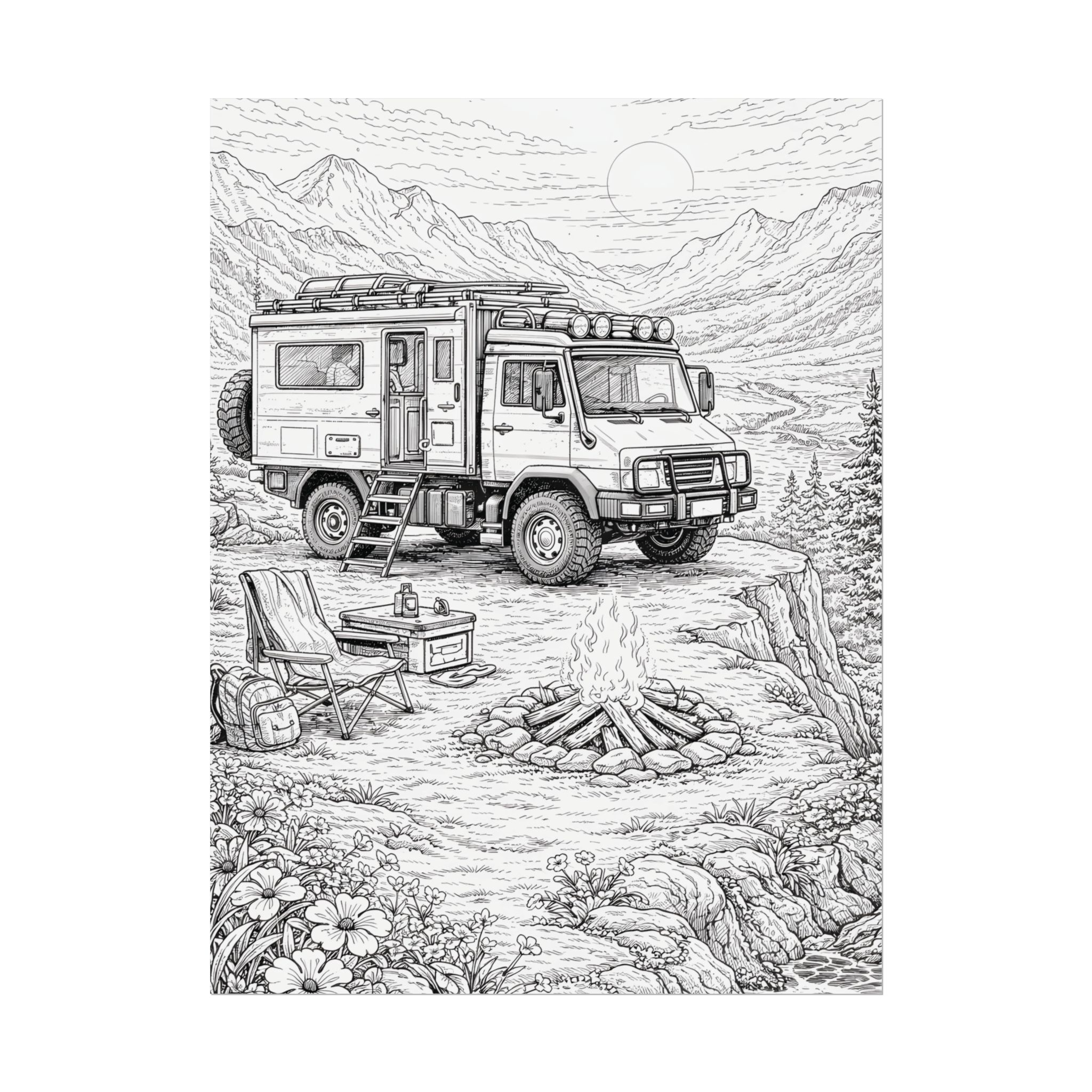 17763701811748607023_2048-1.jpeg Campervan Poster — Vintage RV Camping Landscape Wall Art