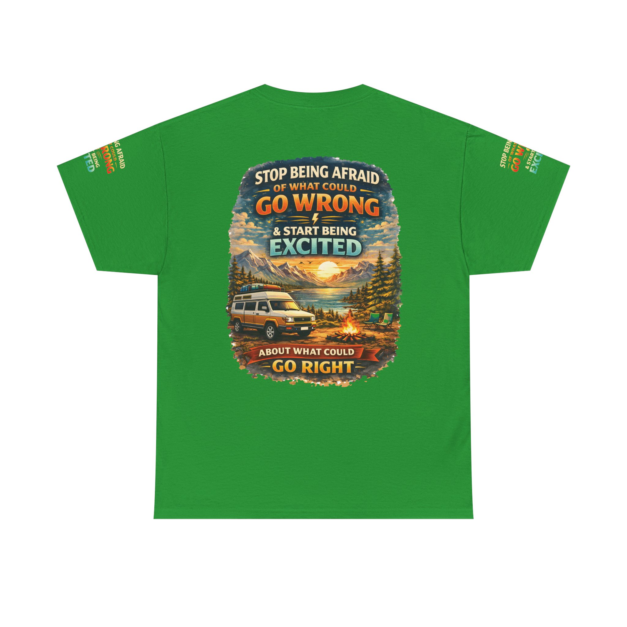 17764777938470364572_2048.jpeg Unisex Heavy Cotton Tee — "Stop Being Afraid Of What Could Go Wrong" Design Scenic-Line