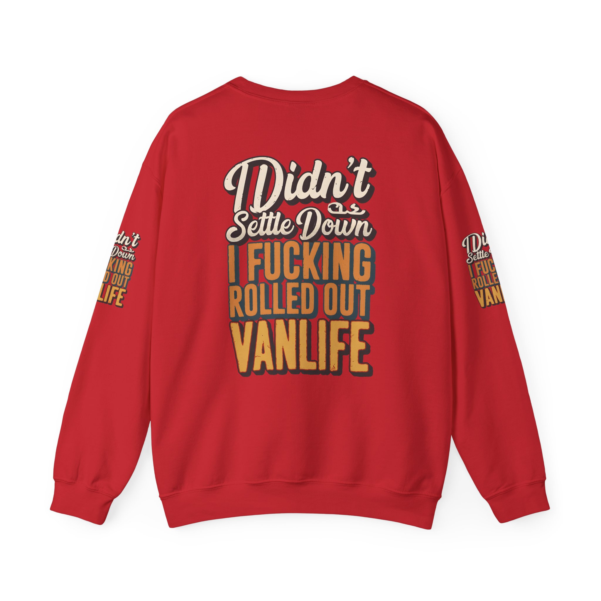 Unisex Heavy Blend™ Crewneck Sweatshirt — "Dind´t Settle Down" Design F**K-Line