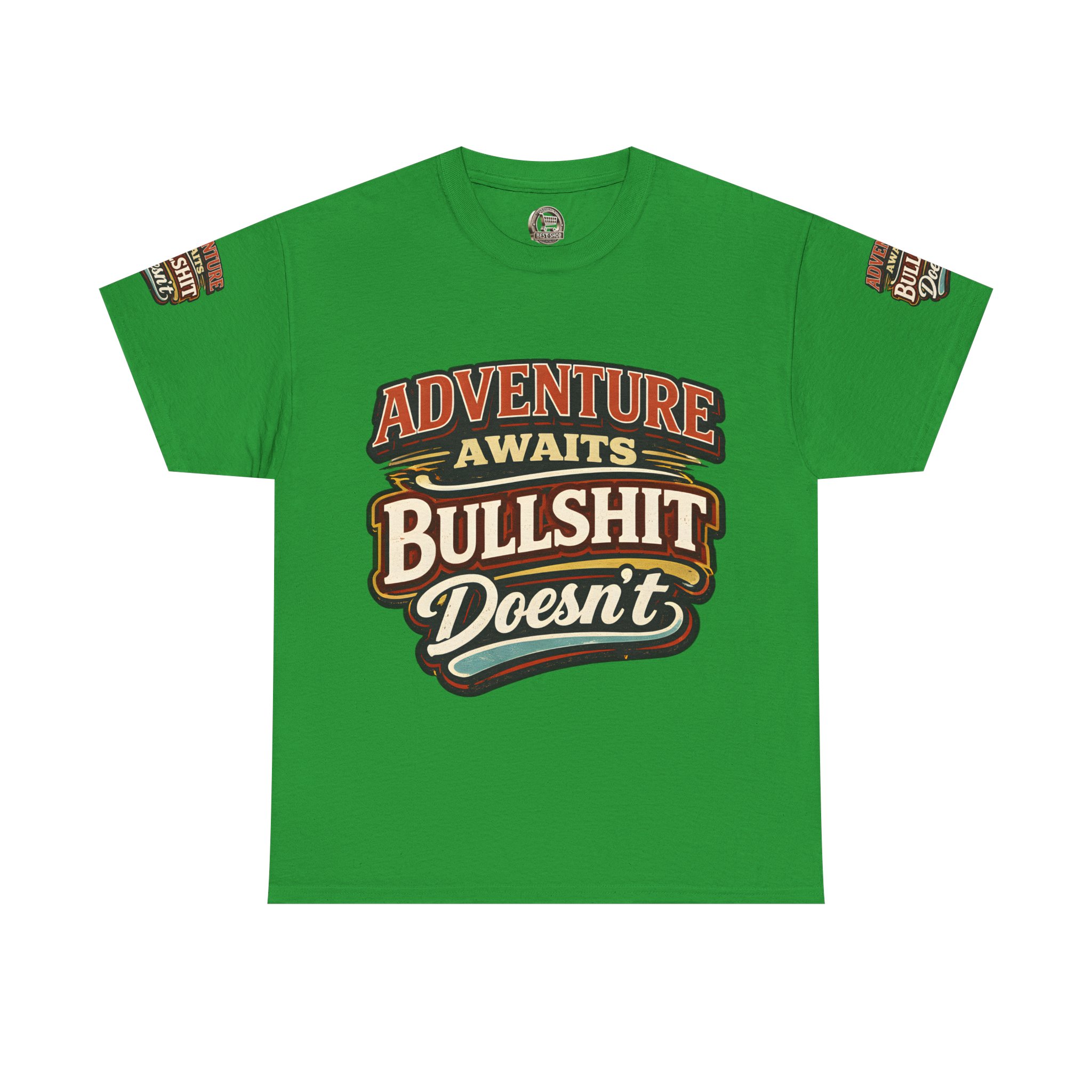 Unisex Heavy Cotton Tee — "Adventure Awaits" Design F**K-Line