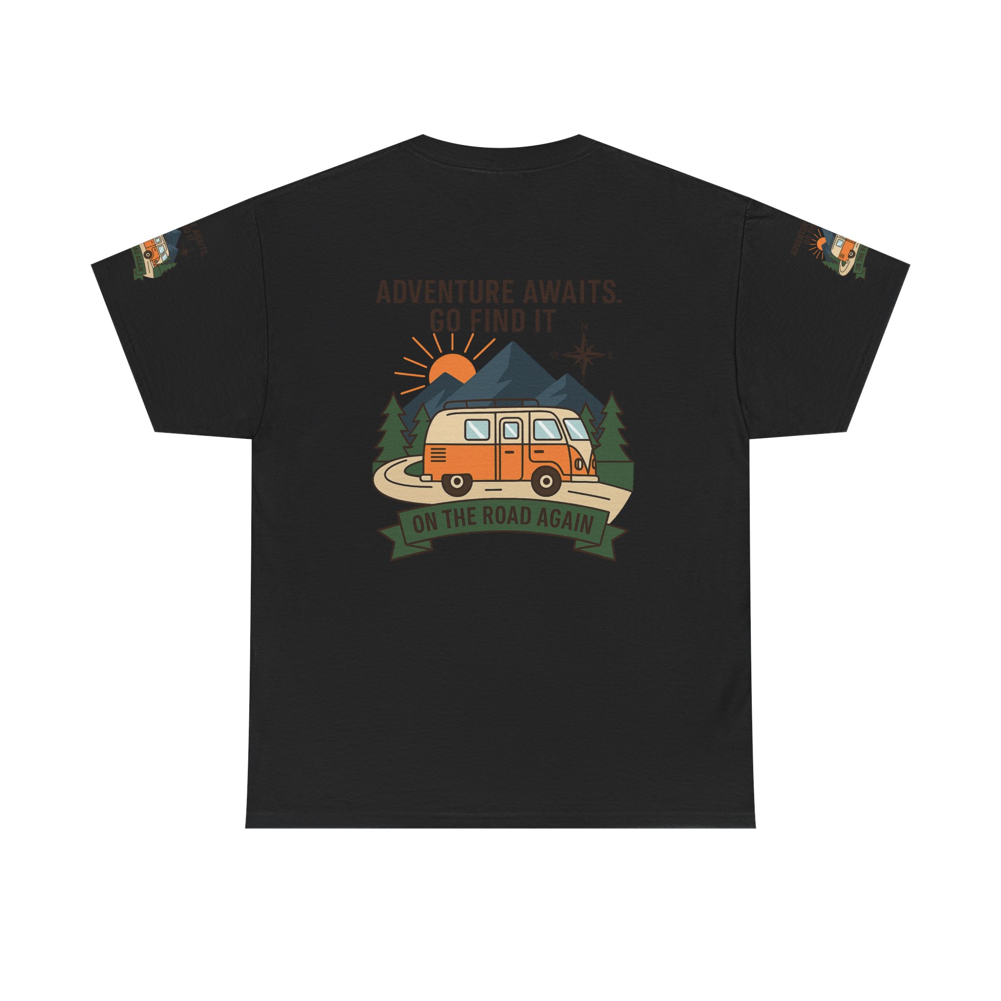 17790631185571623029_2048.jpeg Unisex Heavy Cotton Tee — 'Adventure Awaits. Go Find It' Camper Van T‑Shirt
