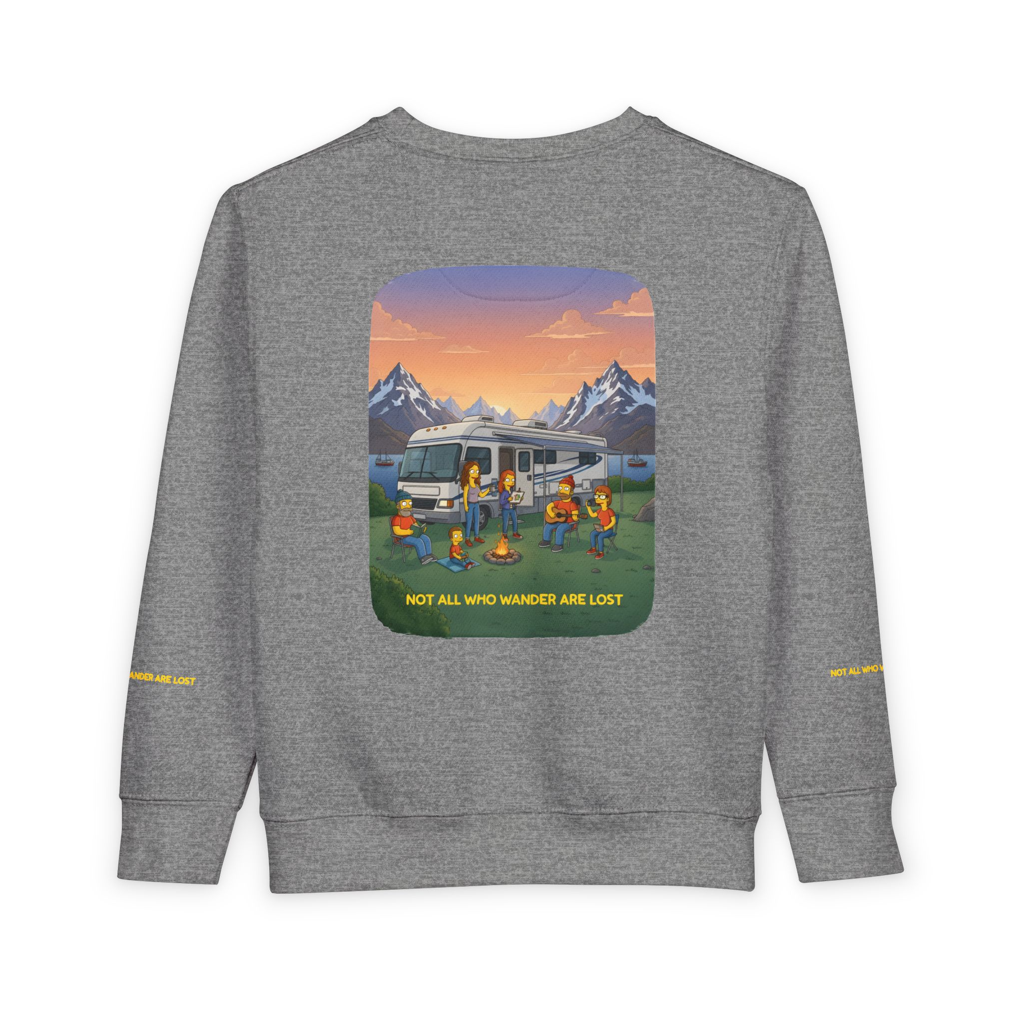 Toddler Sweatshirt - "Not All Who Wander Are Lost" (Design Sitcom-Line)