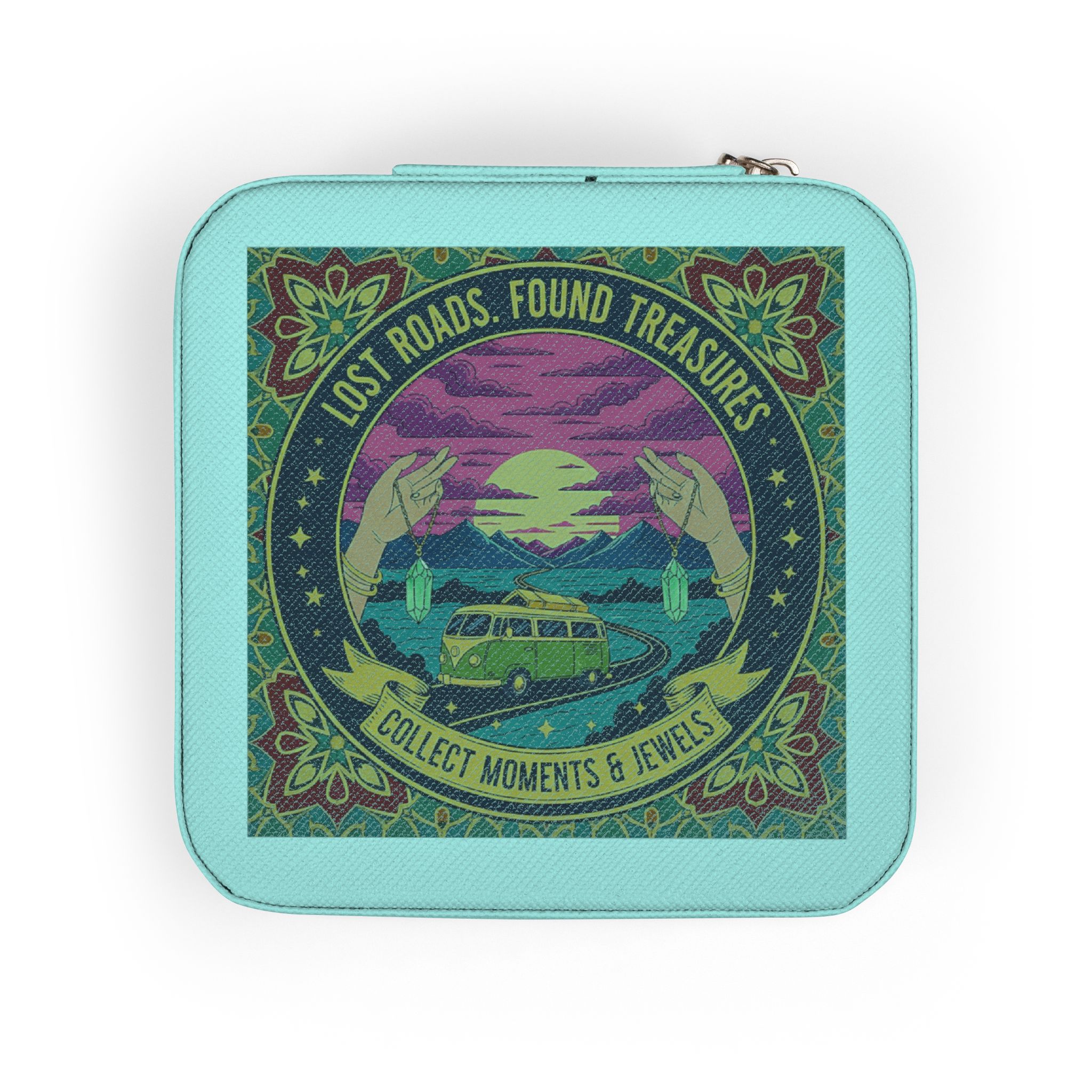 Jewelry Travel Case — Retro Camper Sunset Design