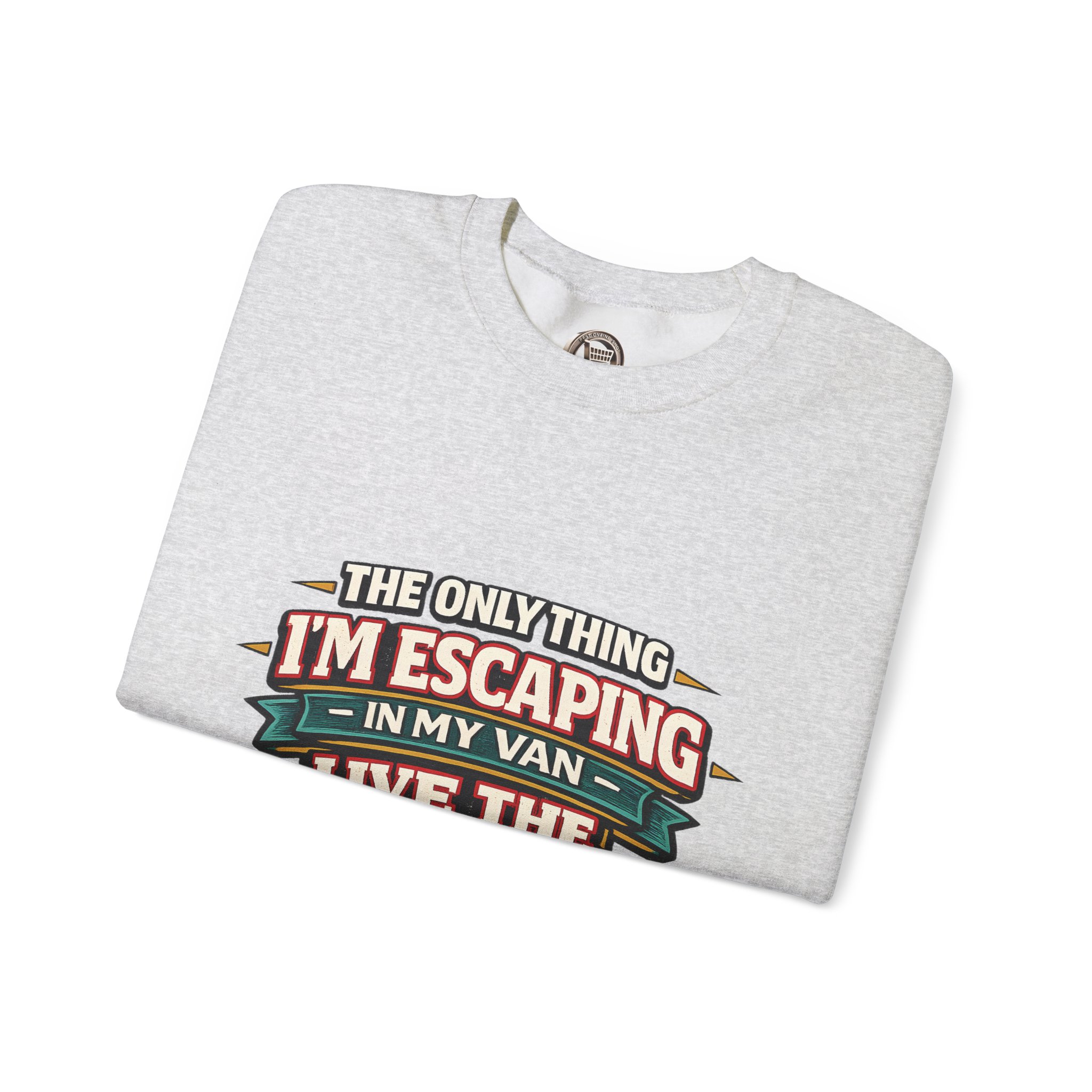 Unisex Heavy Blend™ Crewneck Sweatshirt — "The Only Thing I´m Escaping" Design F**K-Line