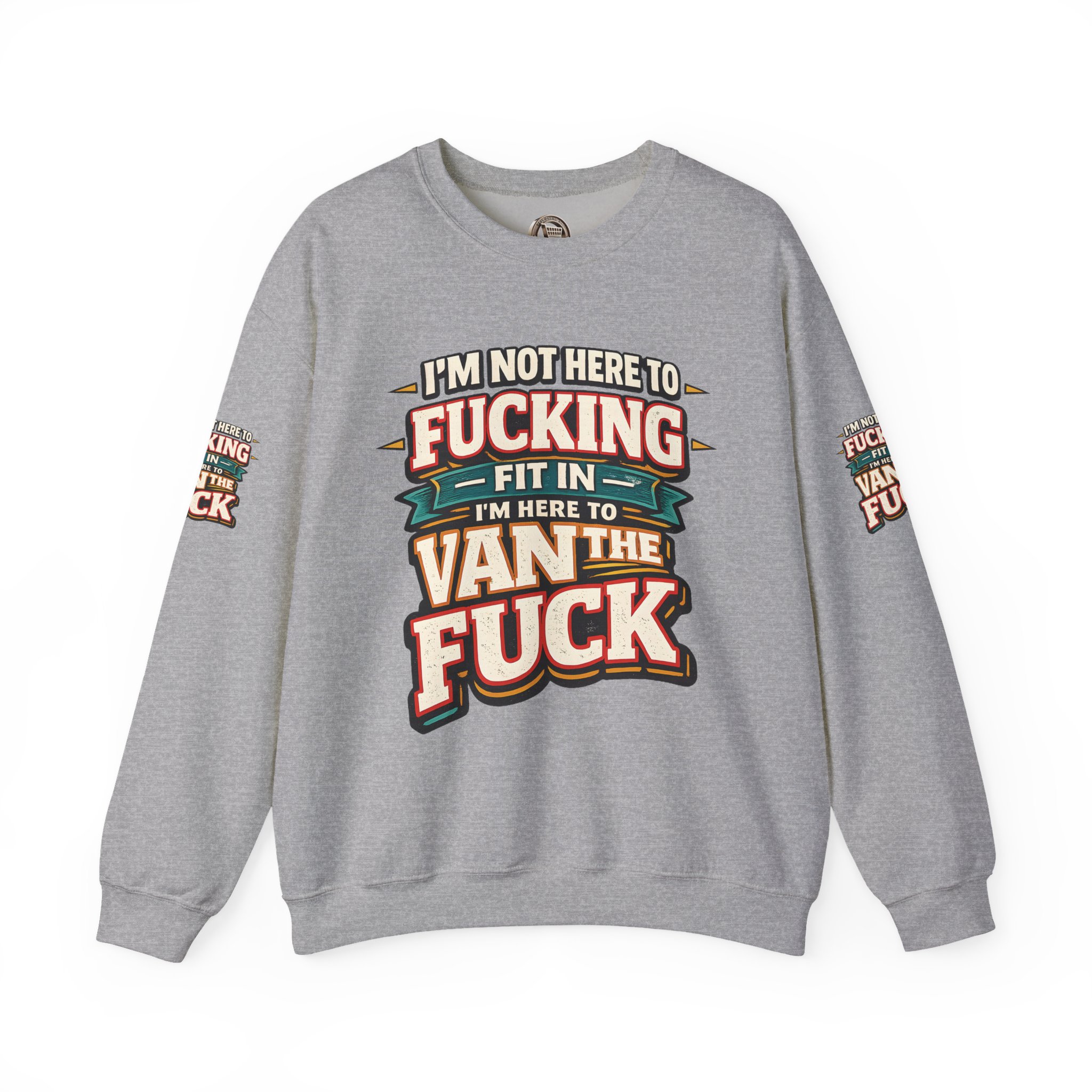 17805855394910219233_2048.jpeg Unisex Heavy Blend™ Crewneck Sweatshirt — "I´m Not Here To Fucking Fit In" Design F**K-Line