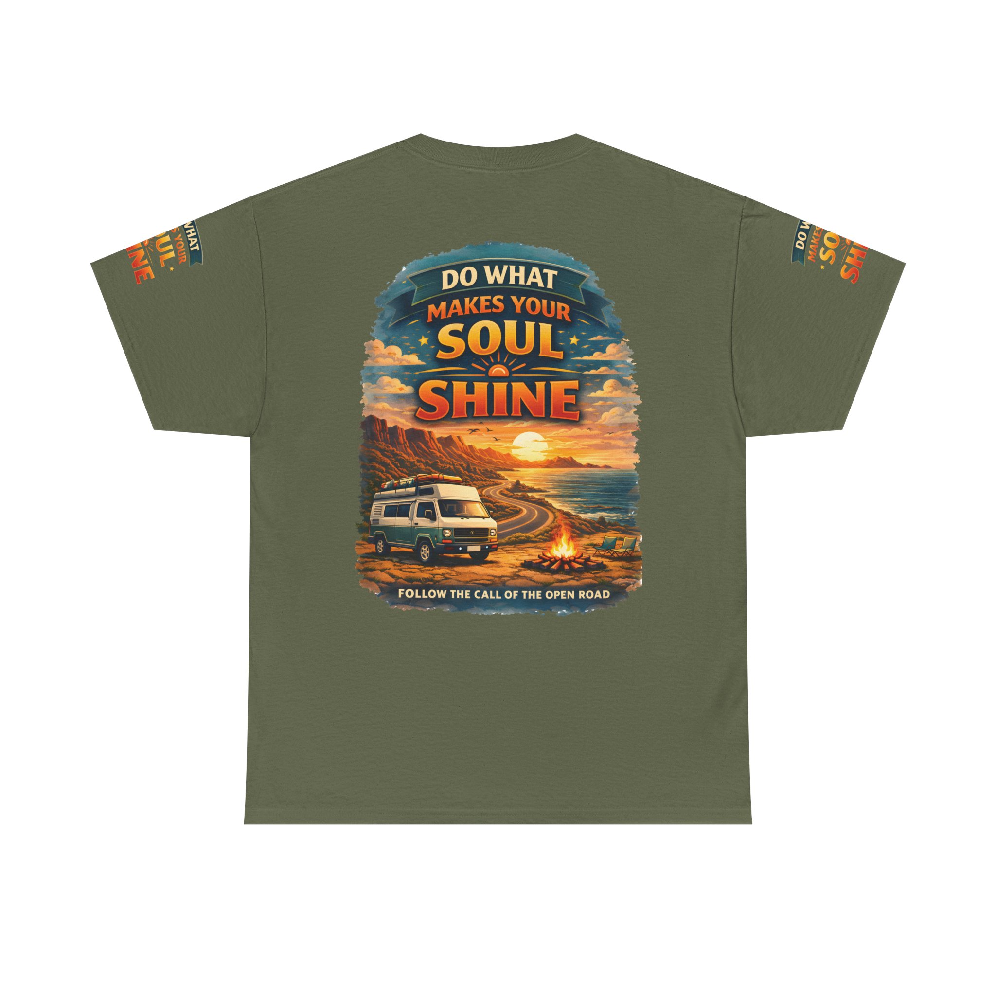 Unisex Heavy Cotton Tee — "Do What Makes Your Soul Shine" Design Scenic-Line