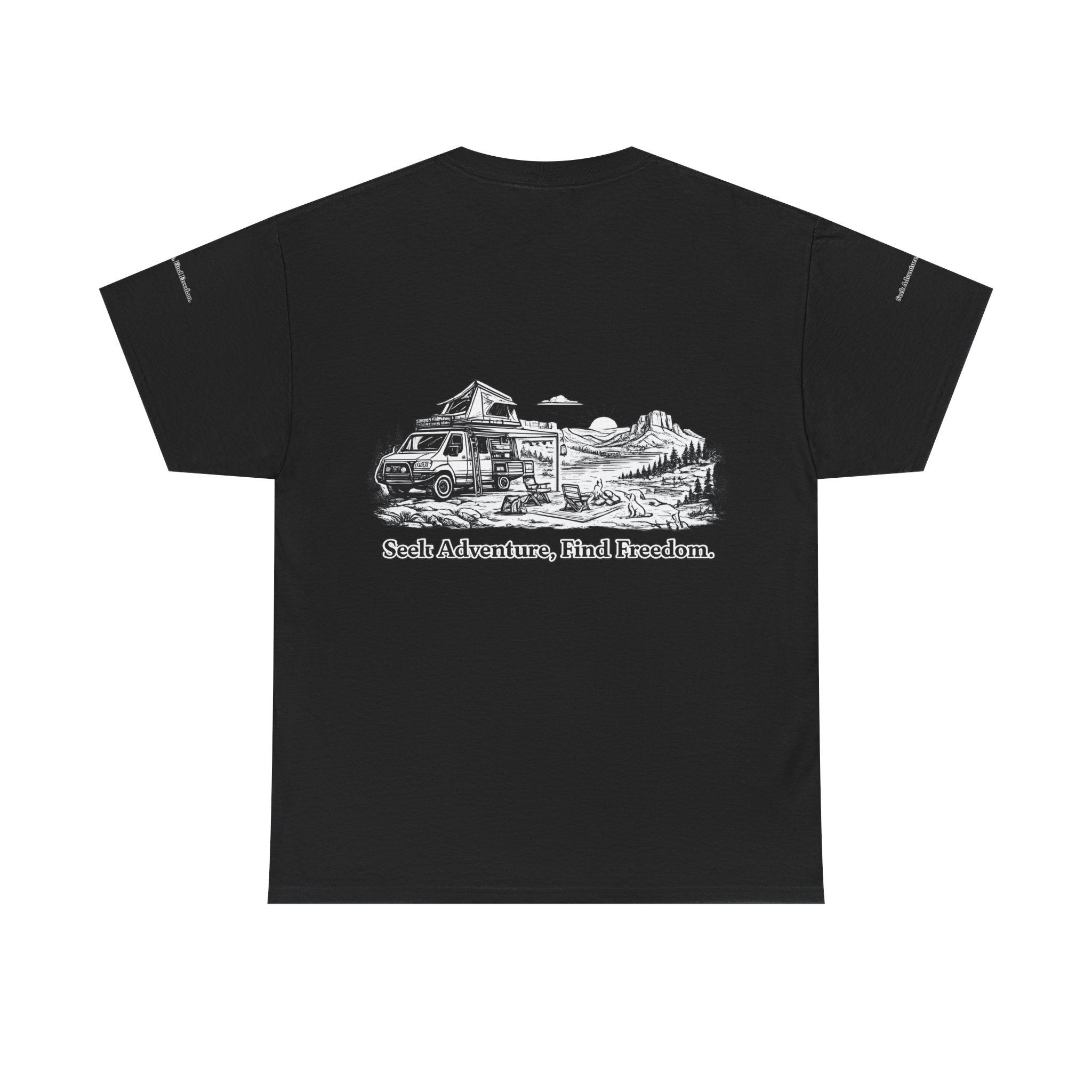 17835829068809096356_2048.jpeg Unisex Heavy Cotton Tee — "Seek Adventure, Find Freedom" Design Minimal-Line