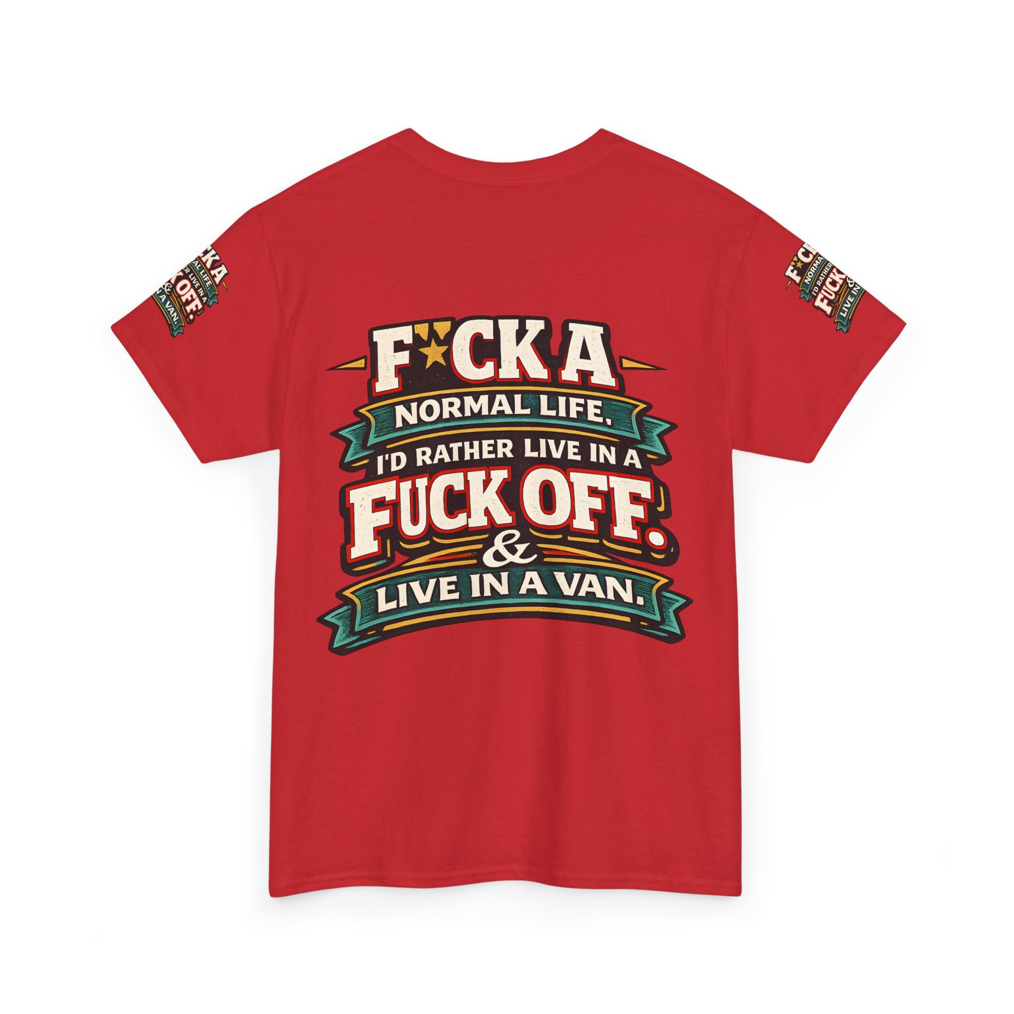 Unisex Heavy Cotton Tee — "Fuck A Normal Life" Design F**K-Line