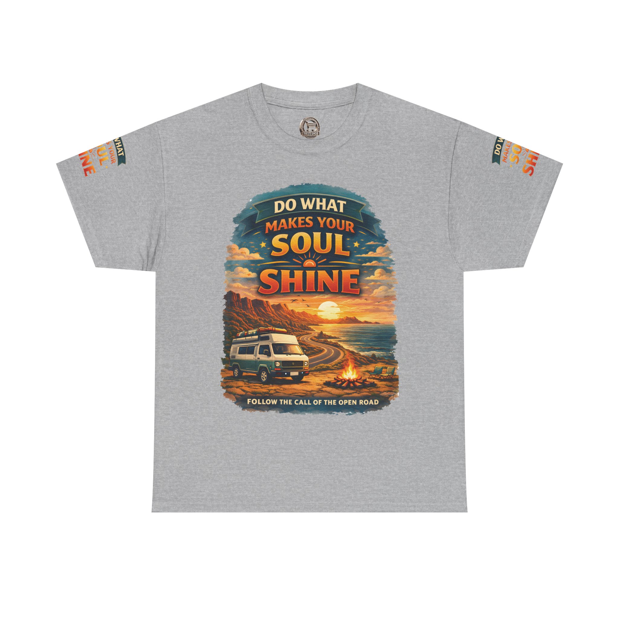 Unisex Heavy Cotton Tee — "Do What Makes Your Soul Shine" Design Scenic-Line