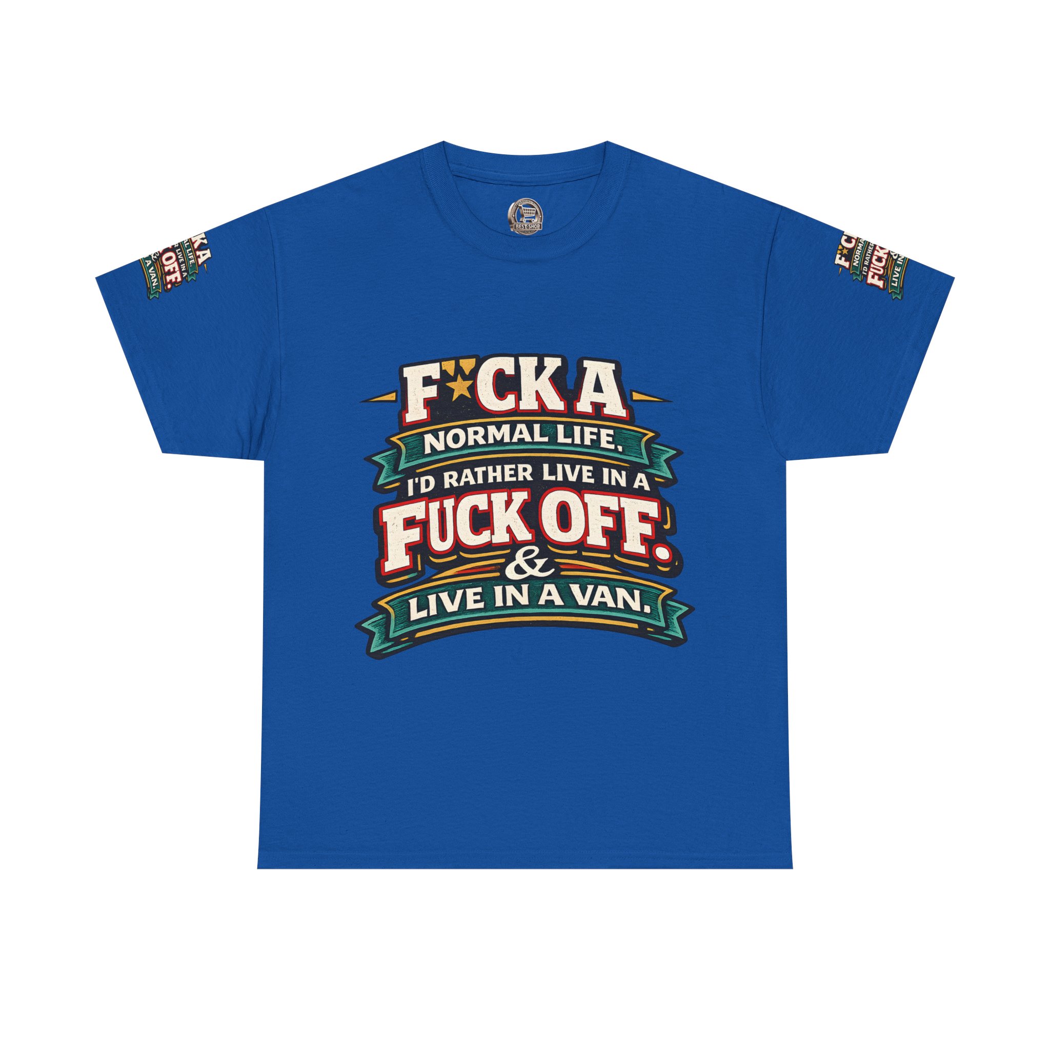 Unisex Heavy Cotton Tee — "Fuck A Normal Life" Design F**K-Line