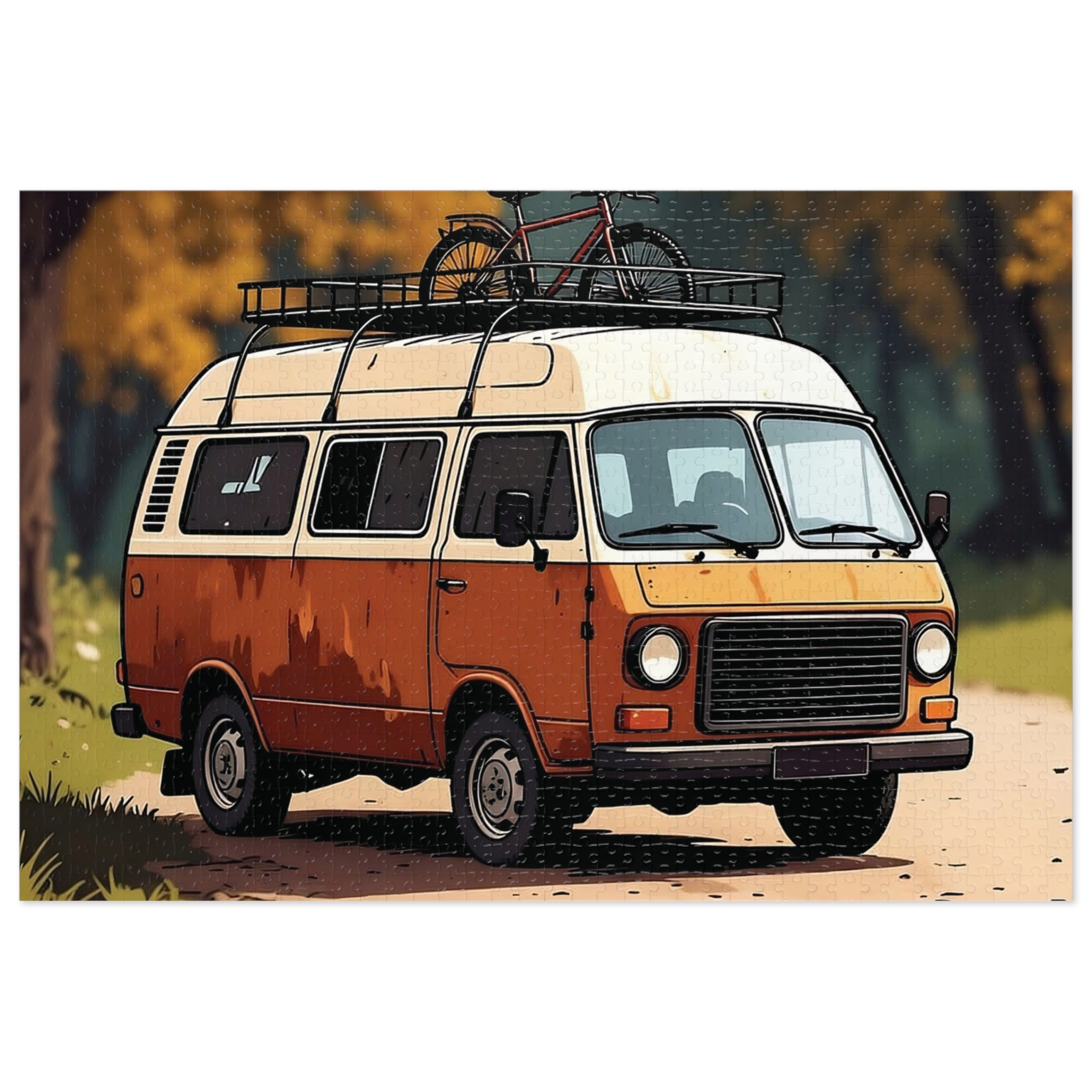 Jigsaw Puzzle with Tin — Scenic Road Trip Puzzle