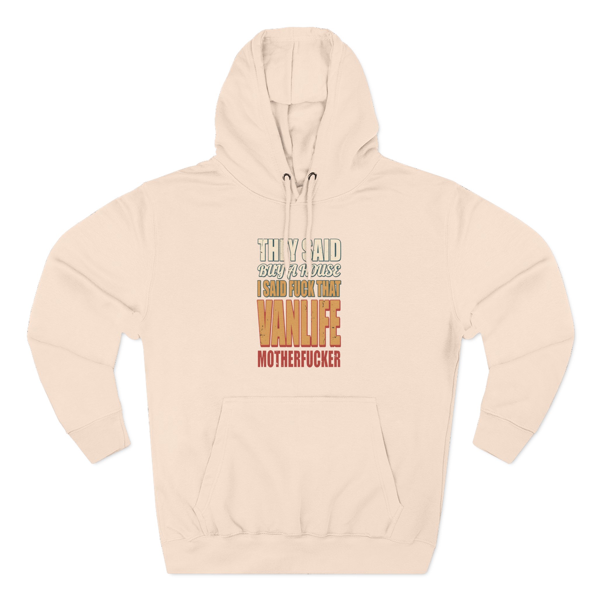 17882058512817115709_2048.jpeg Three-Panel Fleece Hoodie - "They Said Buy A House" Design F**K-Line