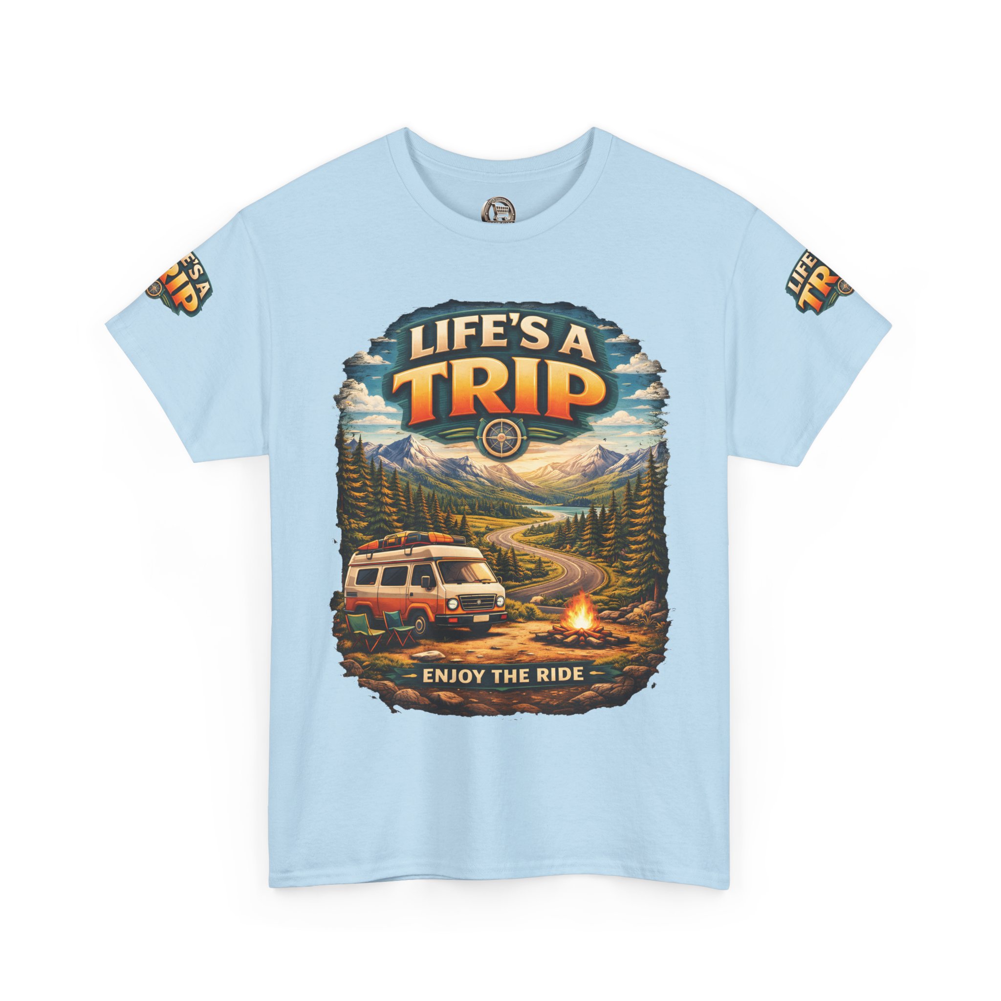 17883503425897710685_2048.jpeg Unisex Heavy Cotton Tee — "Live´s A Trip-Enjoy The Ride" Design Scenic-Line