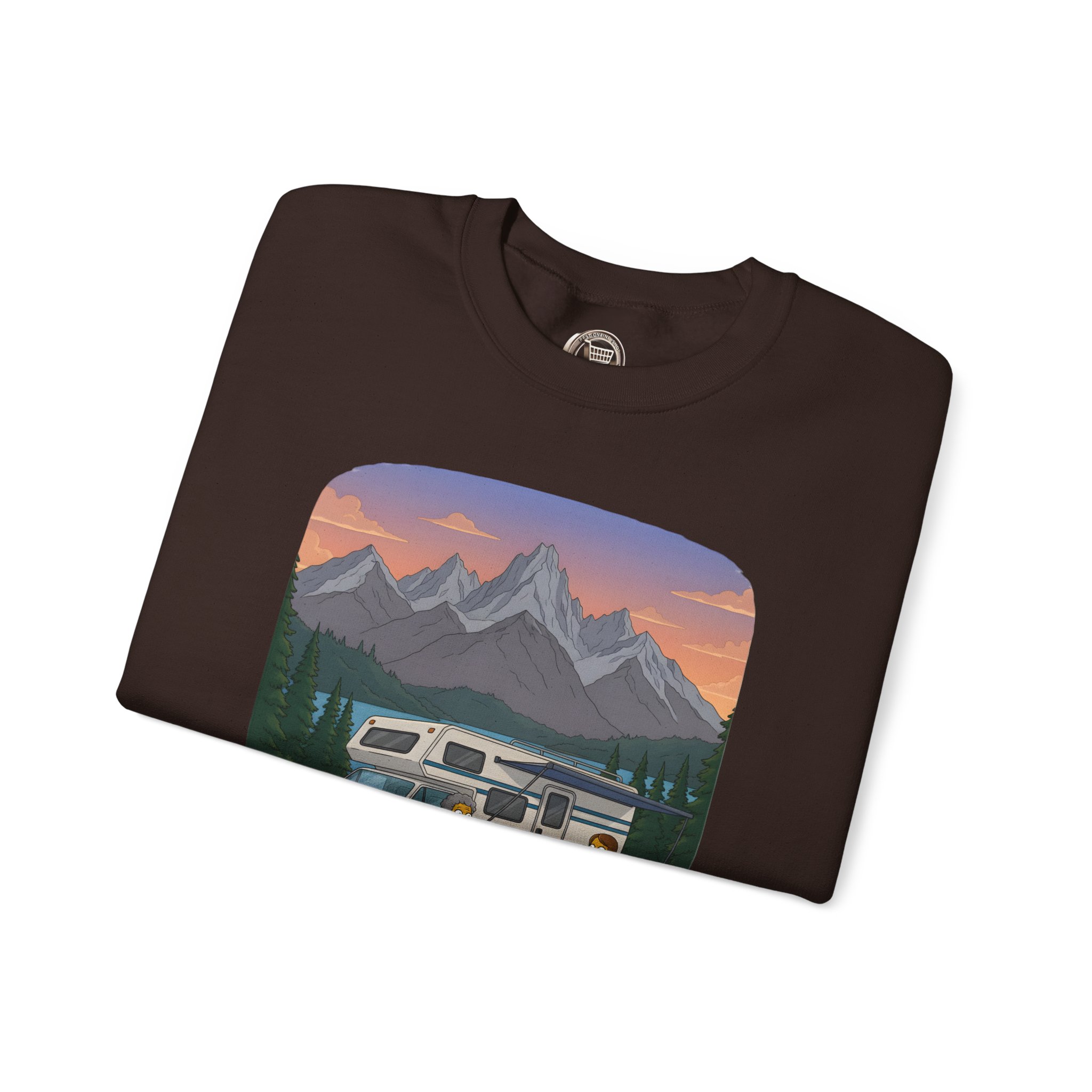 Unisex Heavy Blend™ Crewneck Sweatshirt — "The World Awaits" Design Sitcom-Line