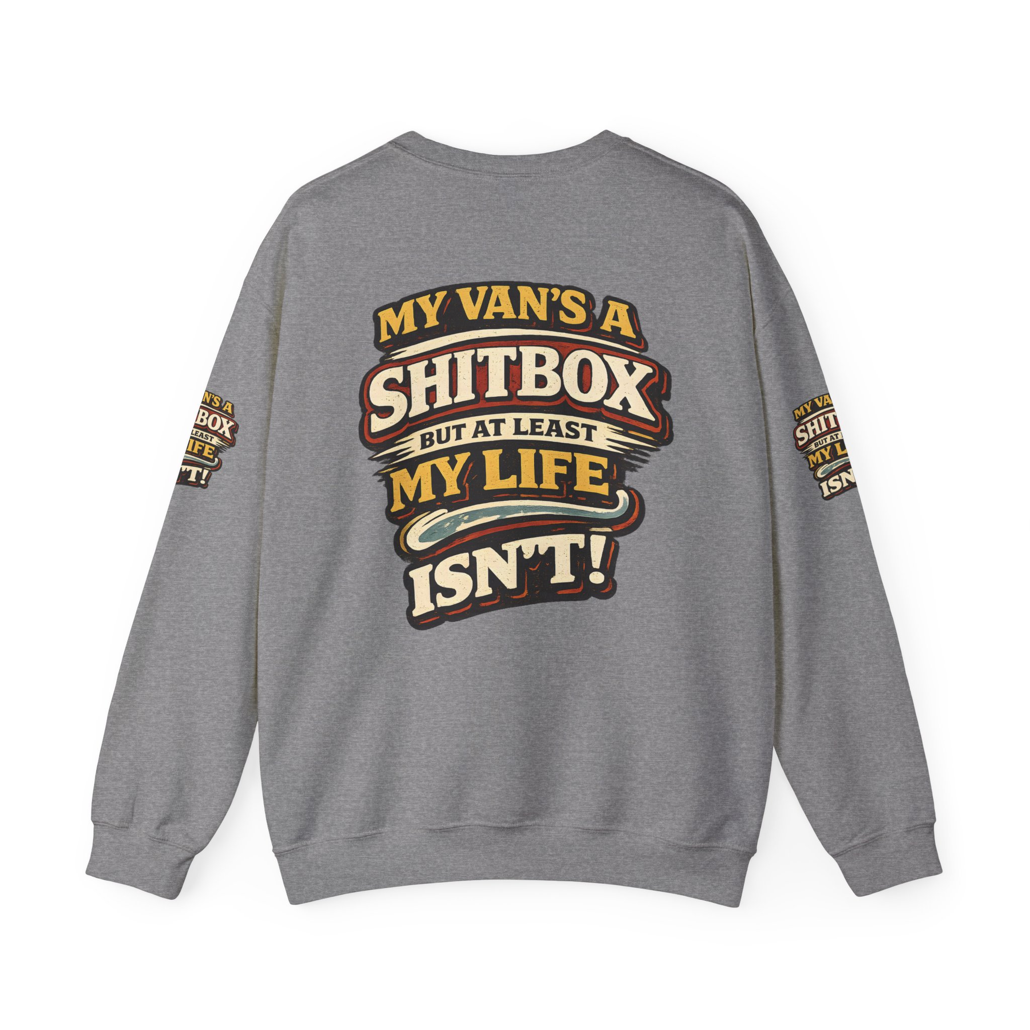 17887941175485160720_2048.jpeg Unisex Heavy Blend™ Crewneck Sweatshirt — "My Van`s A Shitbox" Design F**K-Line