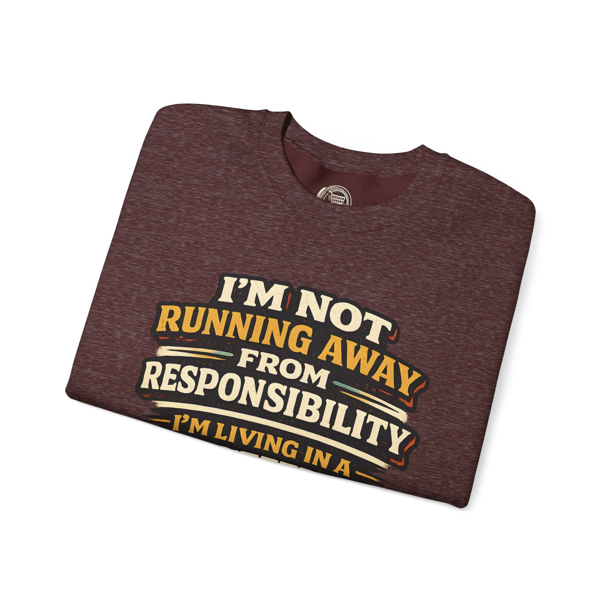 17898897295994878900_2048.jpeg Unisex Heavy Blend™ Crewneck Sweatshirt — "I`m Not running Away" Design F**K-Line
