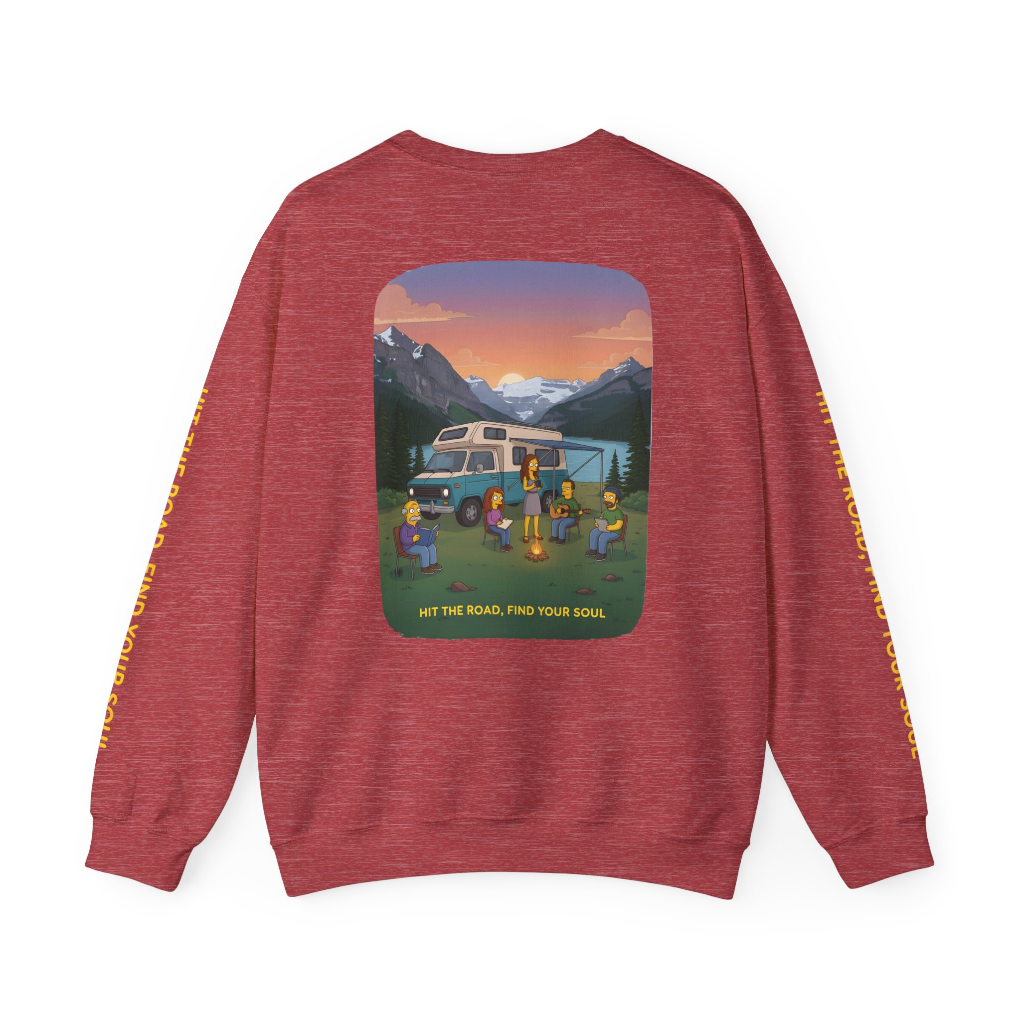 Unisex Heavy Blend™ Crewneck Sweatshirt — "Hit The Road-Find Your Soul" Design Sitcom-Line