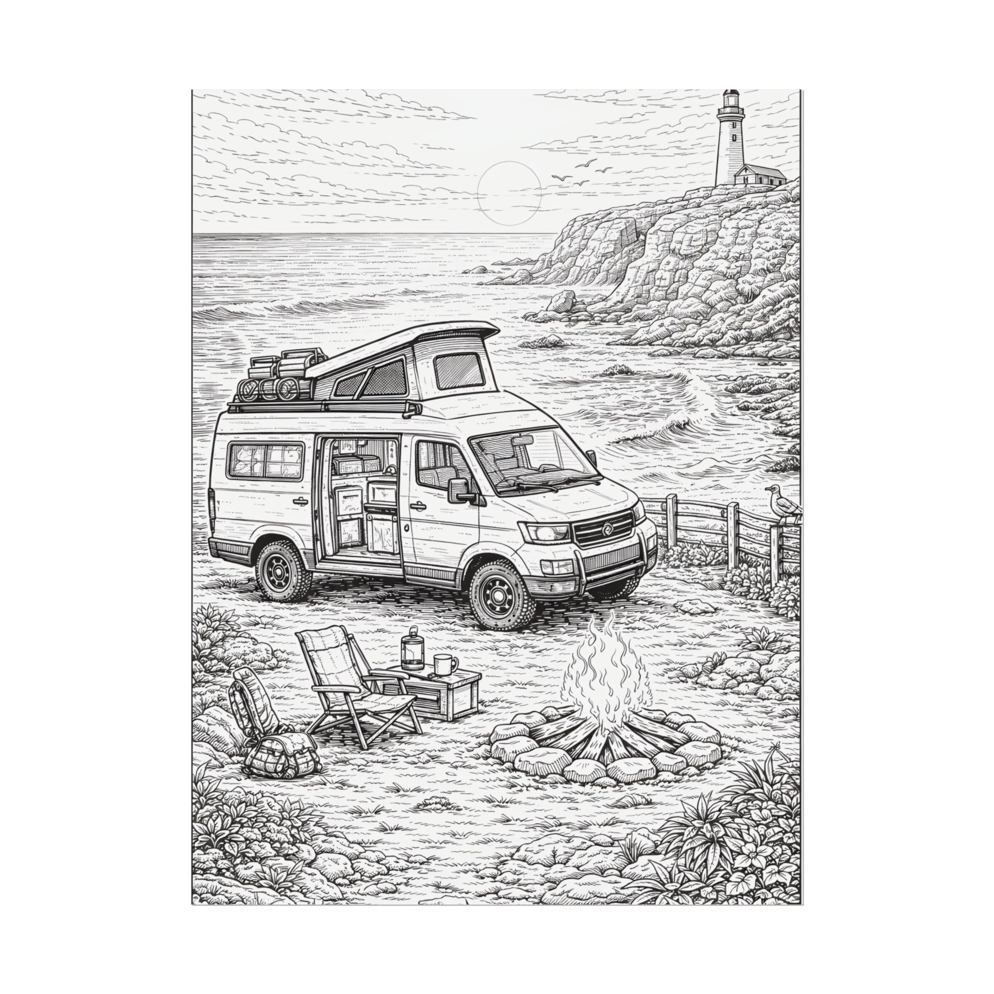 17913290661688786149_2048-1.jpeg Campervan Poster — Vintage RV Camping Landscape Wall Art