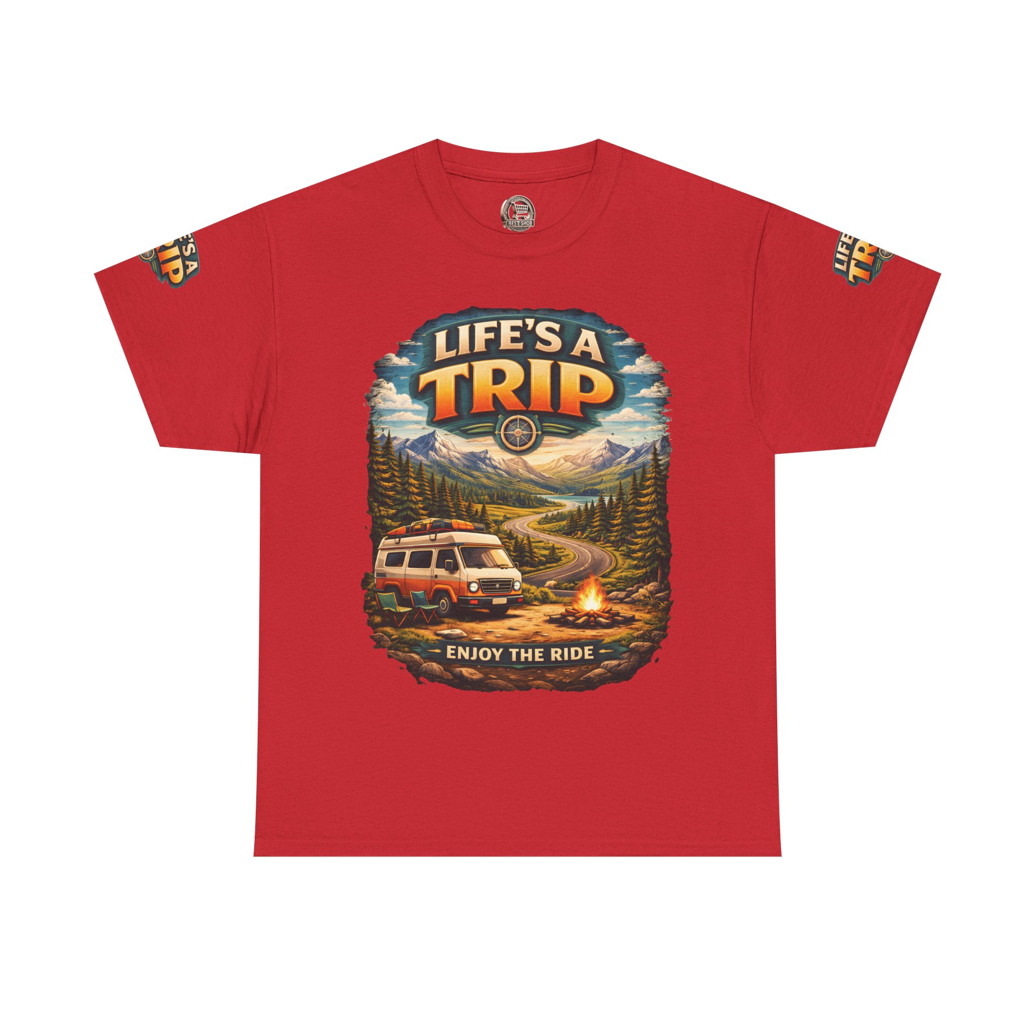 17931328772457149955_2048.jpeg Unisex Heavy Cotton Tee — "Live´s A Trip-Enjoy The Ride" Design Scenic-Line