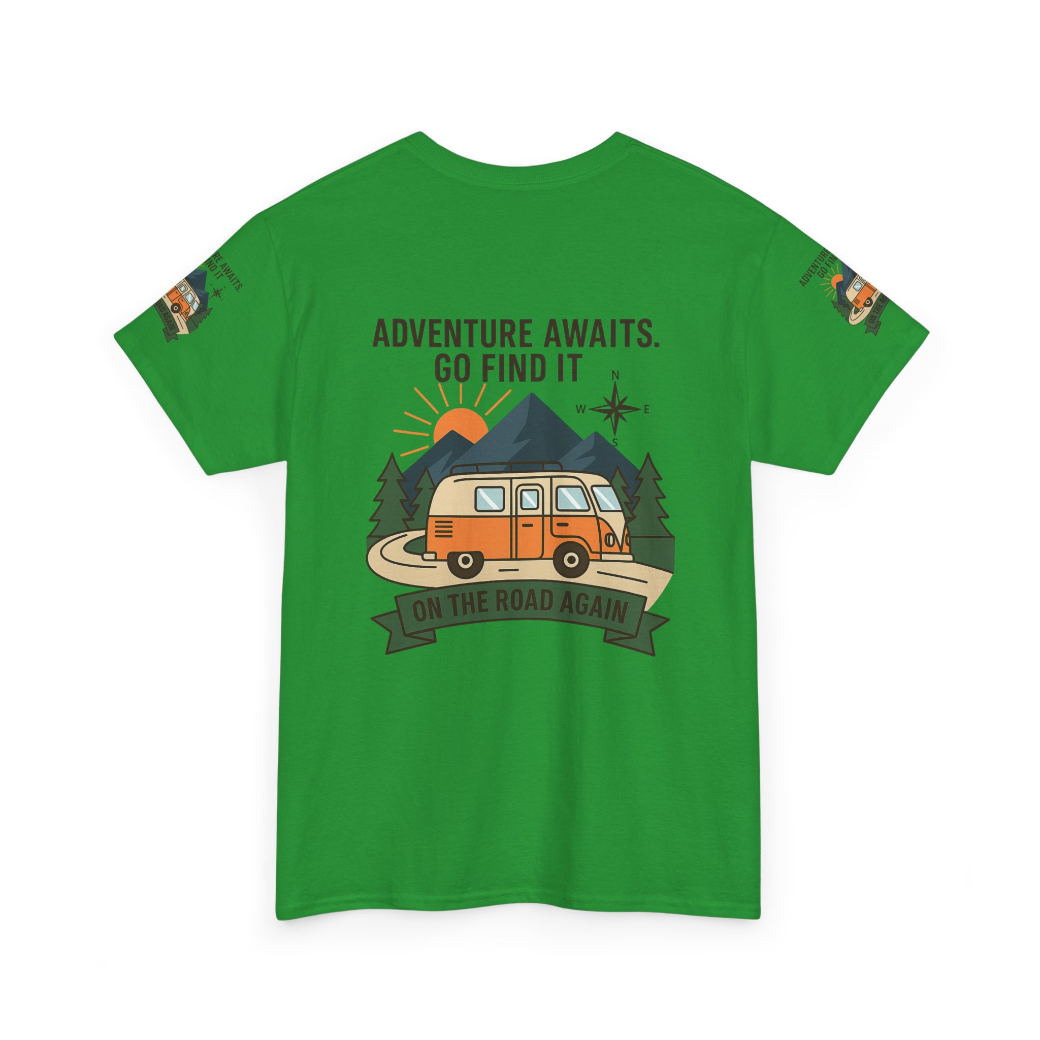 17934857009214610455_2048.jpeg Unisex Heavy Cotton Tee — 'Adventure Awaits. Go Find It' Camper Van T‑Shirt