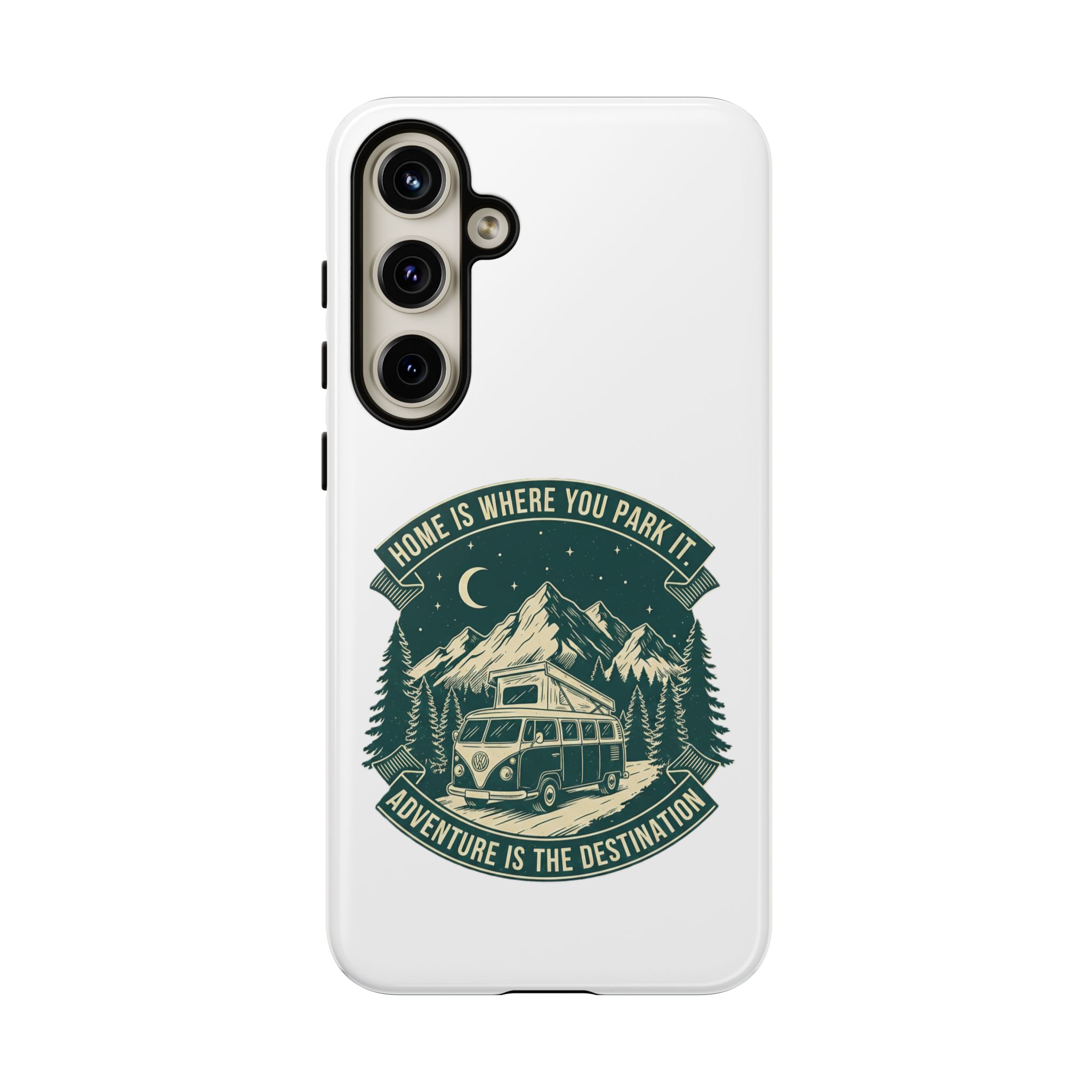 Phone Case — "Home Is Where You Park It-Adventure is the destination" Camper Van Design