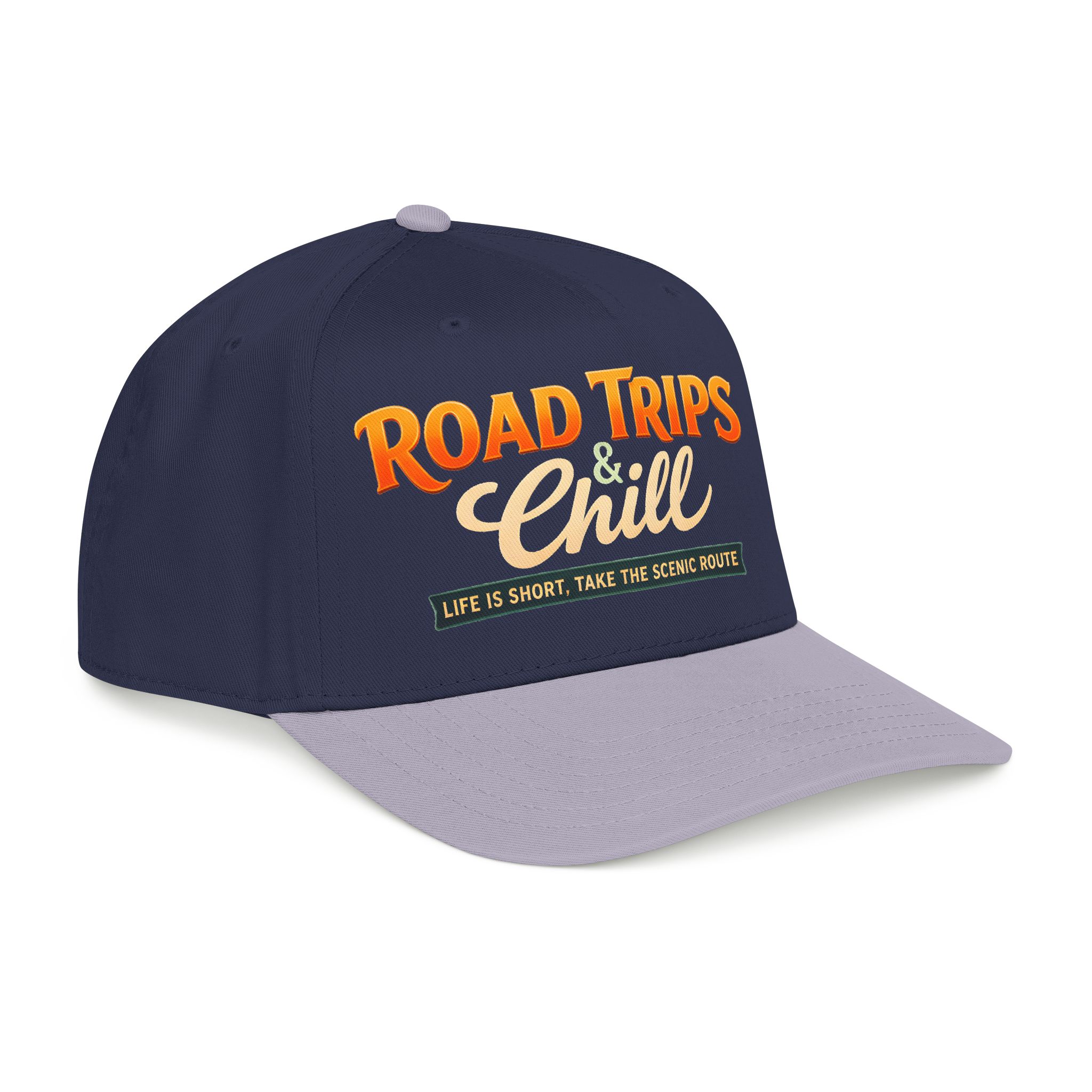 17946442952983954591_2048-5.jpeg Baseball Cap - "Road Trips And Chill" Design Scenic-Line