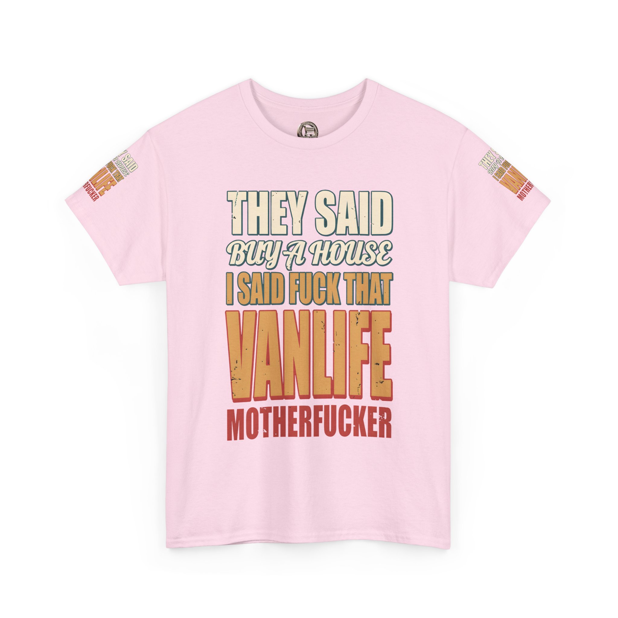 17963525313711698393_2048.jpeg Unisex Heavy Cotton Tee — "They Said Buy A House" Design F**K-Line
