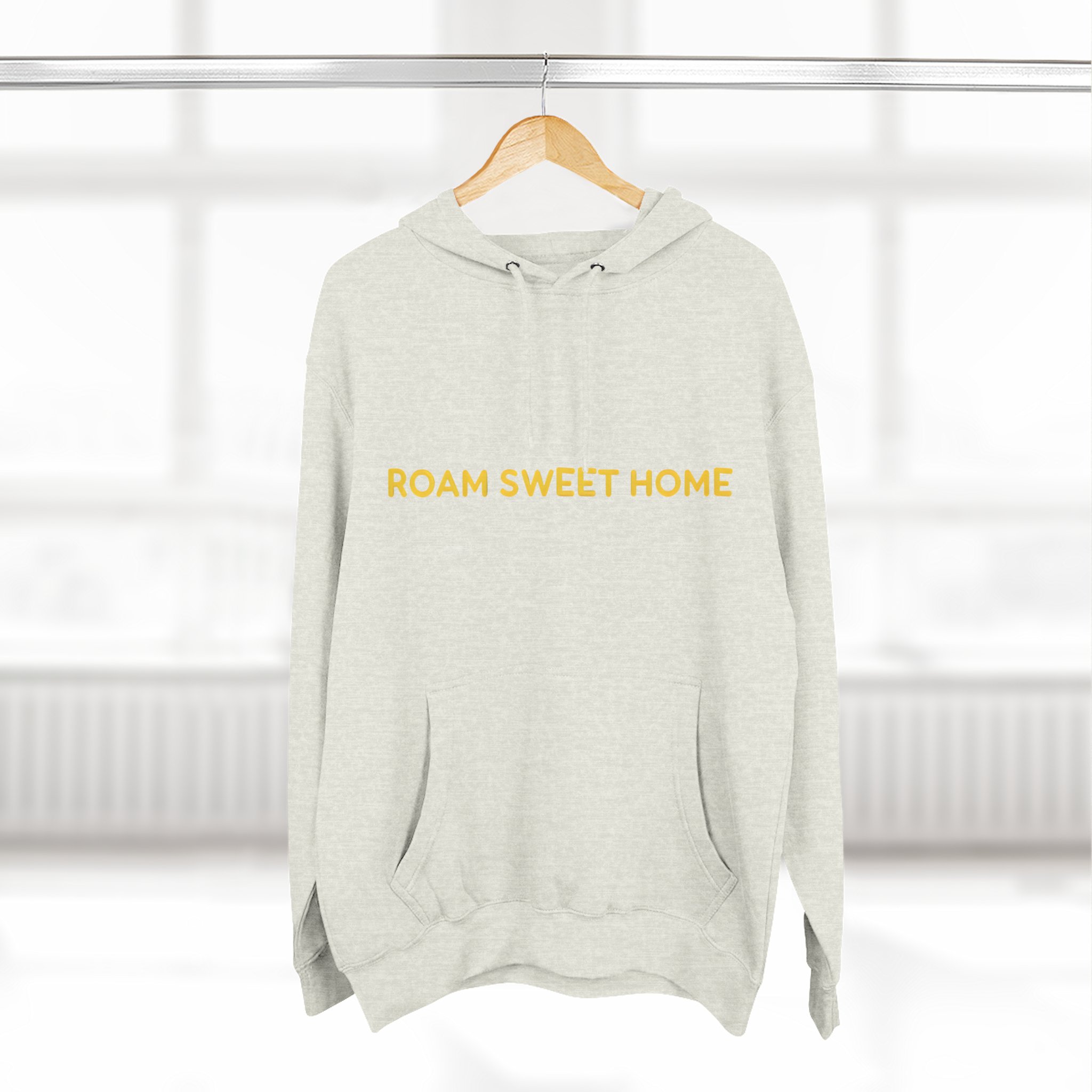 Three-Panel Fleece Hoodie - "Roam Sweet Home" Design Sitcom-Line