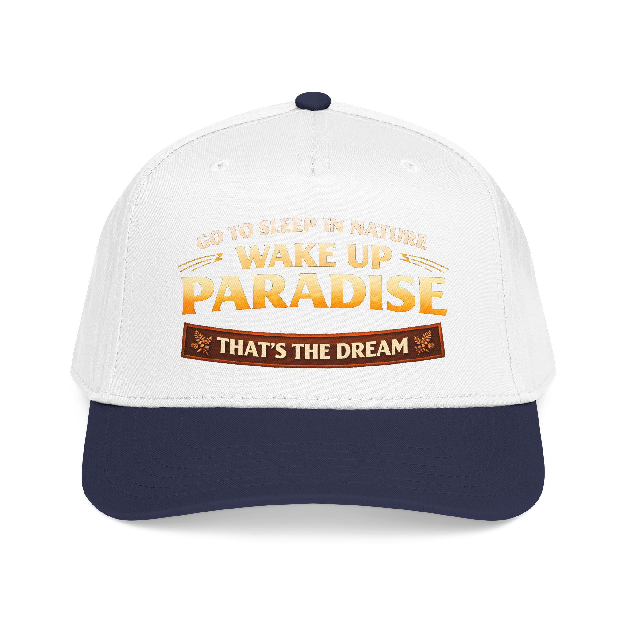 Baseball Cap - "Go sleep Nature-Wake Up Paradise" Design Scenic-Line