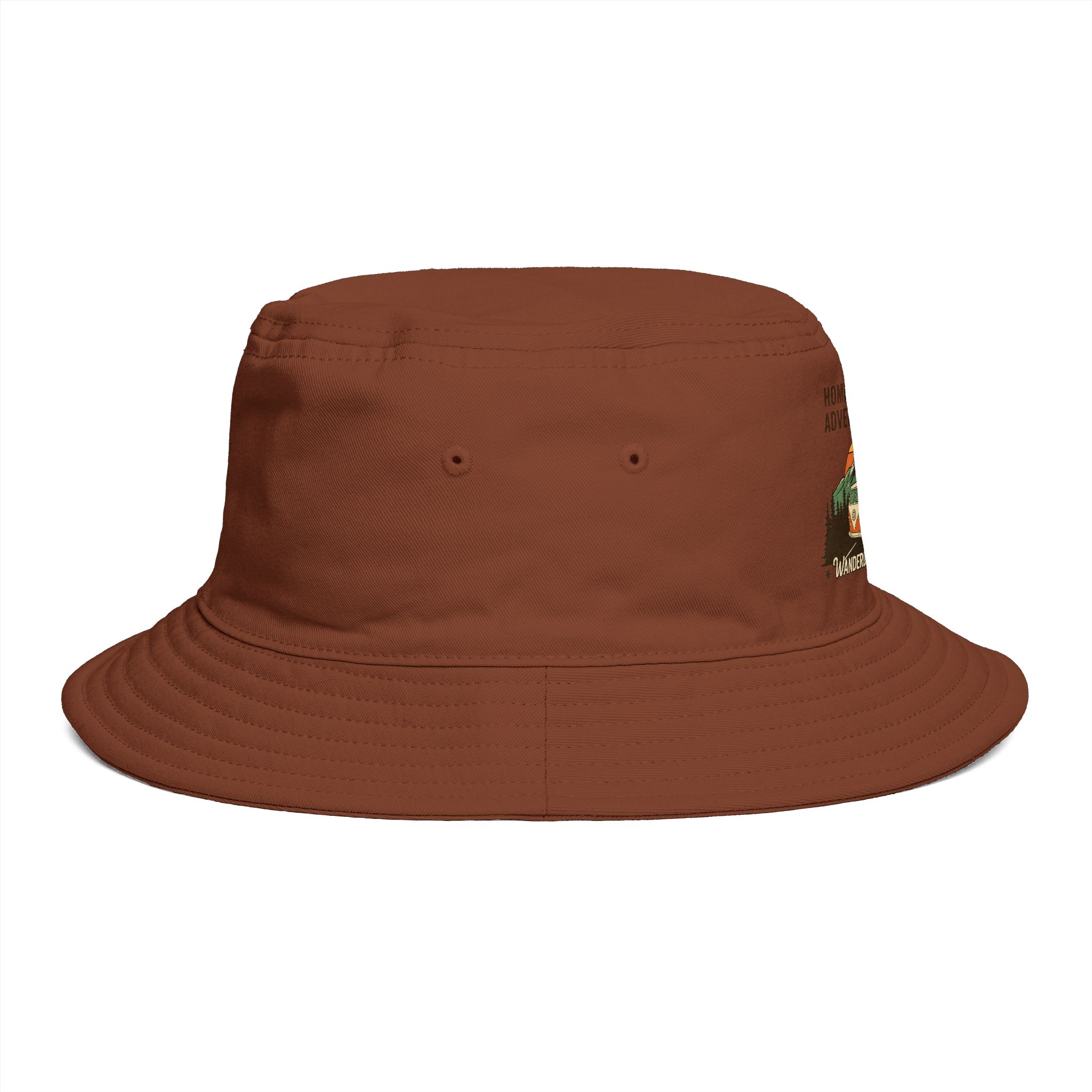 Bucket Hat — Wanderlust Camper Design (“Home is Where You Adventure Awaits”)