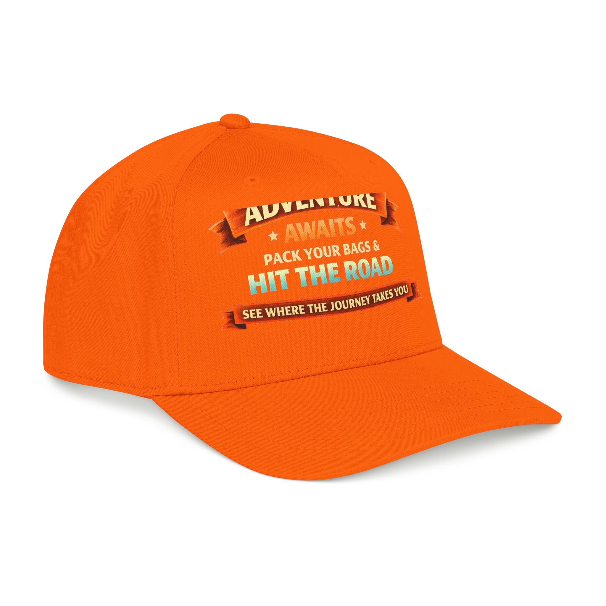Baseball Cap - "Adventure Awaits-Pack Your Bags" Design Scenic-Line