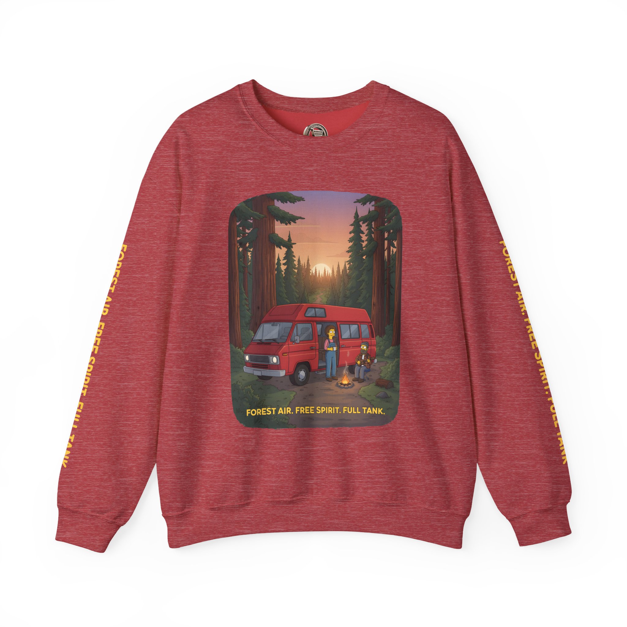 1799173987311840219_2048.jpeg Unisex Heavy Blend™ Crewneck Sweatshirt — "Forest Air Free Spirit Full Tank" Design Sitcom-Line