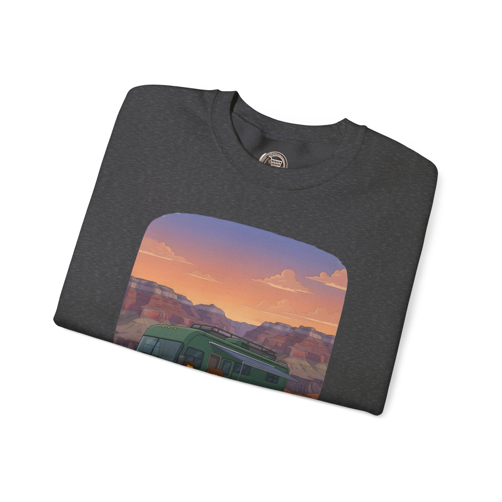 Unisex Heavy Blend™ Crewneck Sweatshirt — "Adventure Is Where You Find It" Design Sitcom-Line
