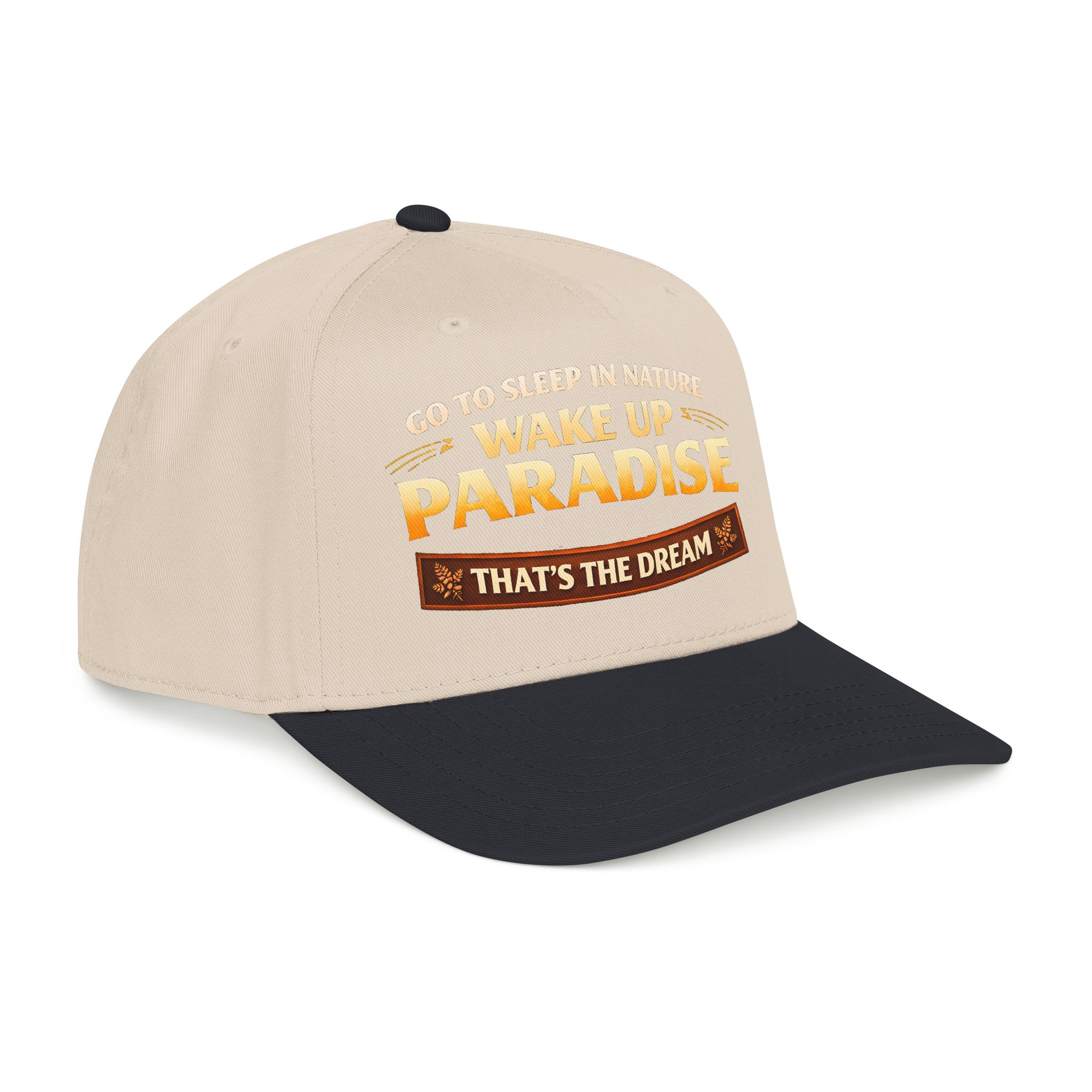 Baseball Cap - "Go sleep Nature-Wake Up Paradise" Design Scenic-Line