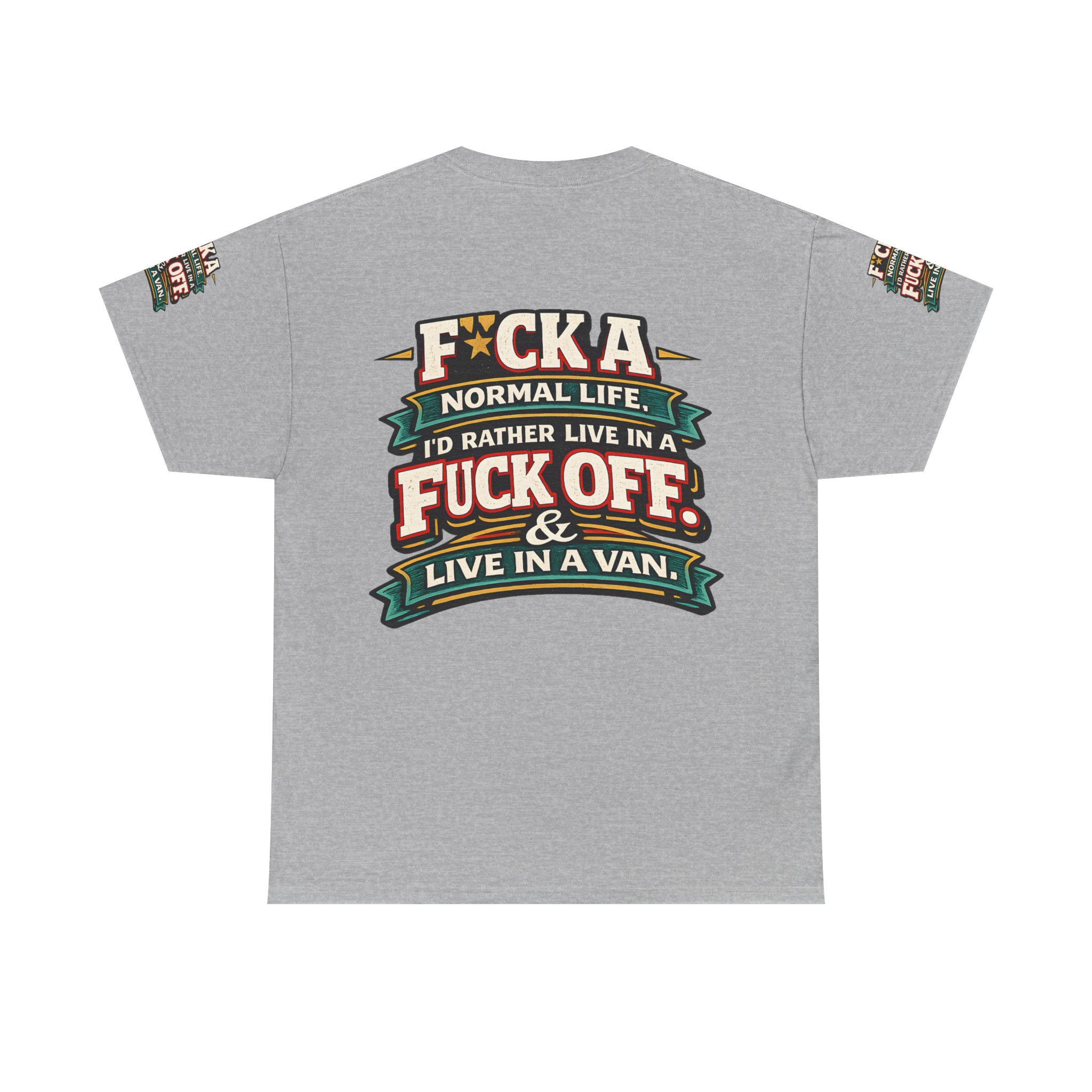 Unisex Heavy Cotton Tee — "Fuck A Normal Life" Design F**K-Line