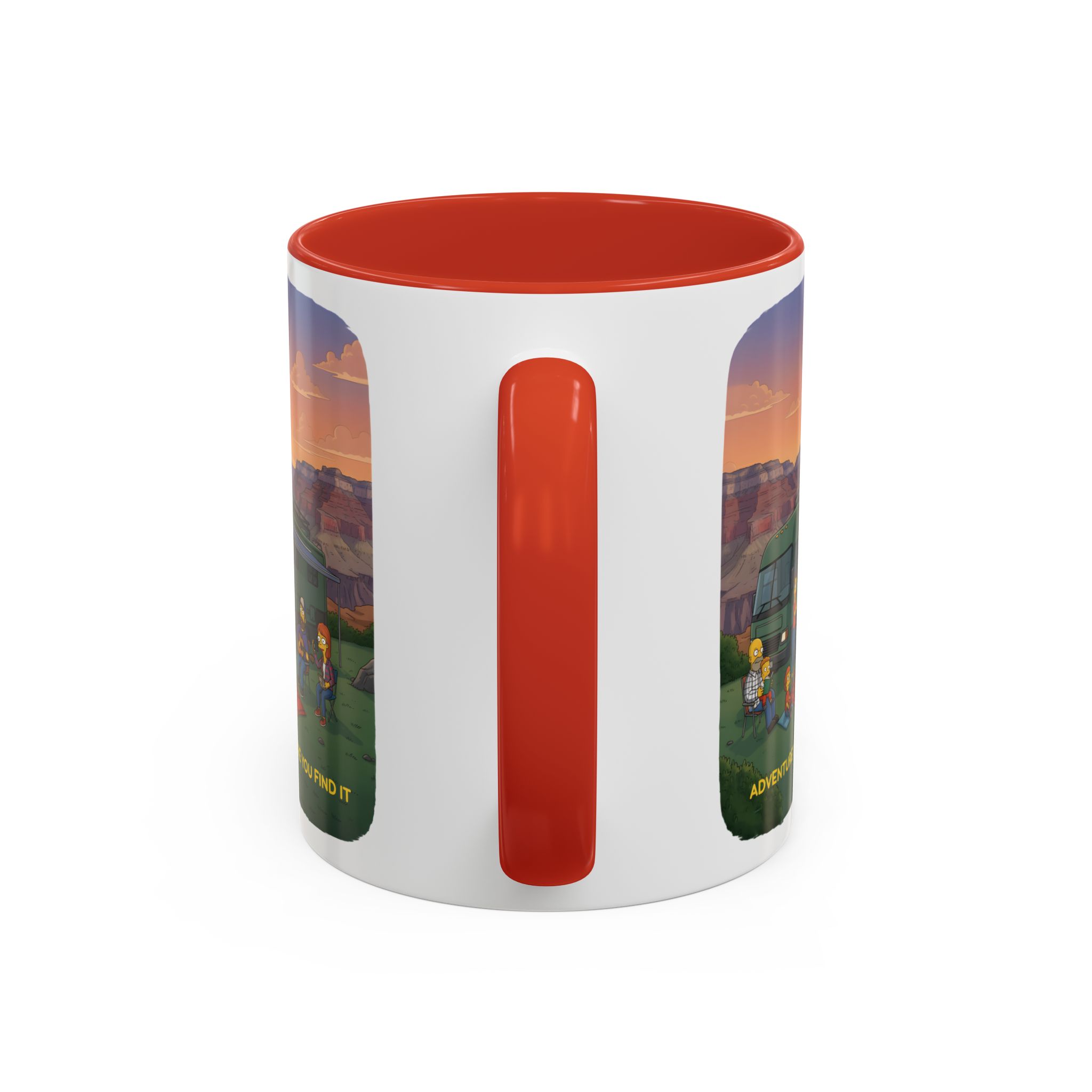 Accent Coffee Mug (11, 15oz) — "Adventure Is Where You Find It" Design Sitcom-Line
