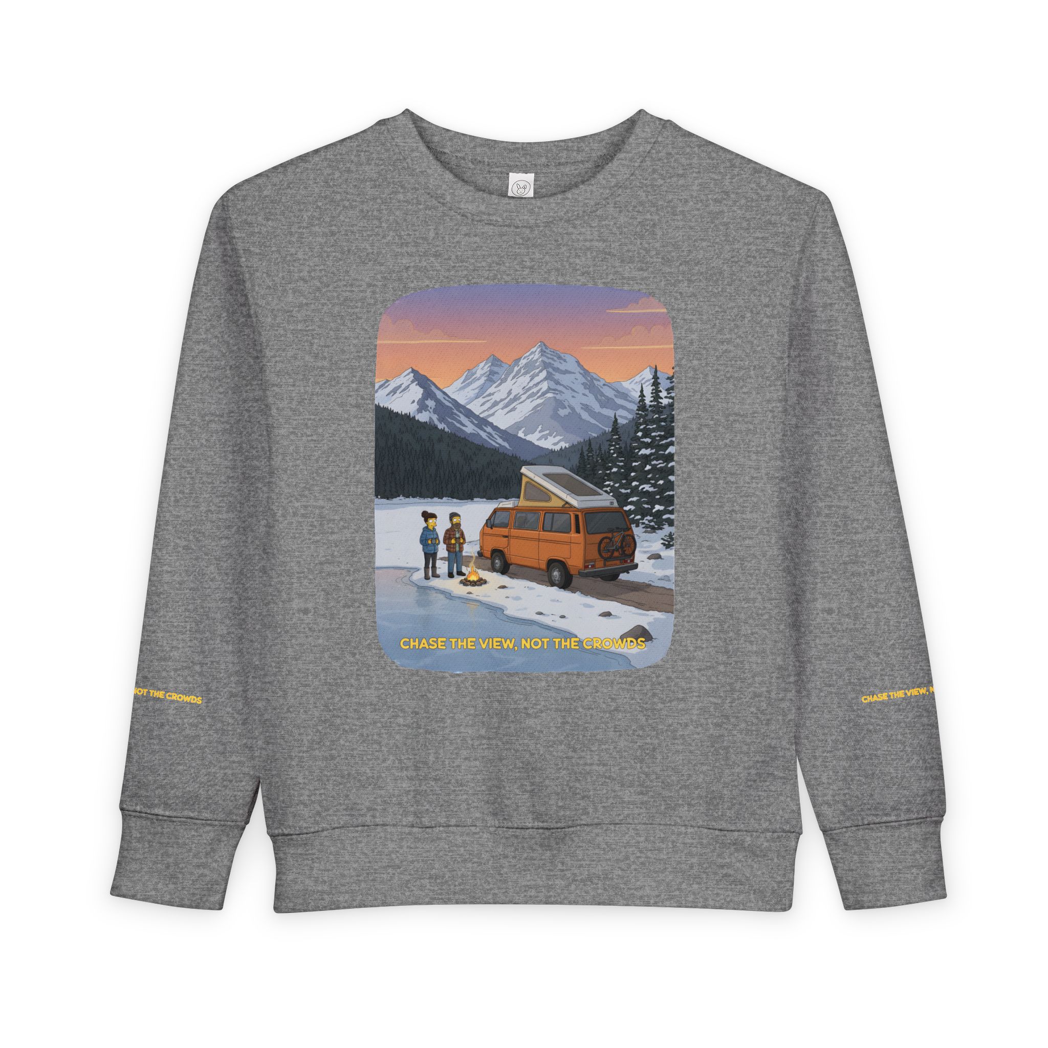 Toddler Sweatshirt - "Chase The Views-Not The Crowds" (Design Sitcom-Line)