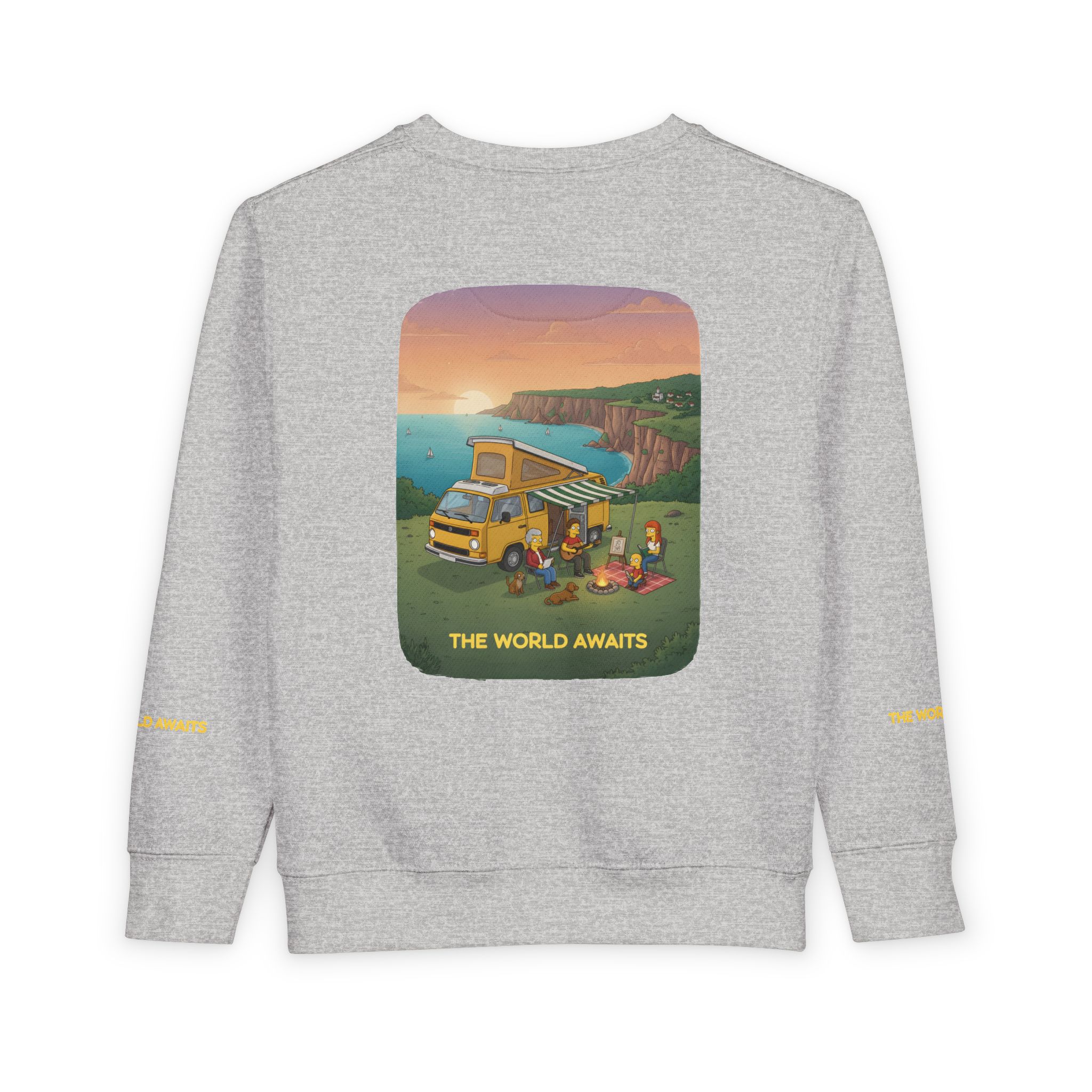 Toddler Sweatshirt - "The World Awaits" (Design Sitcom-Line)
