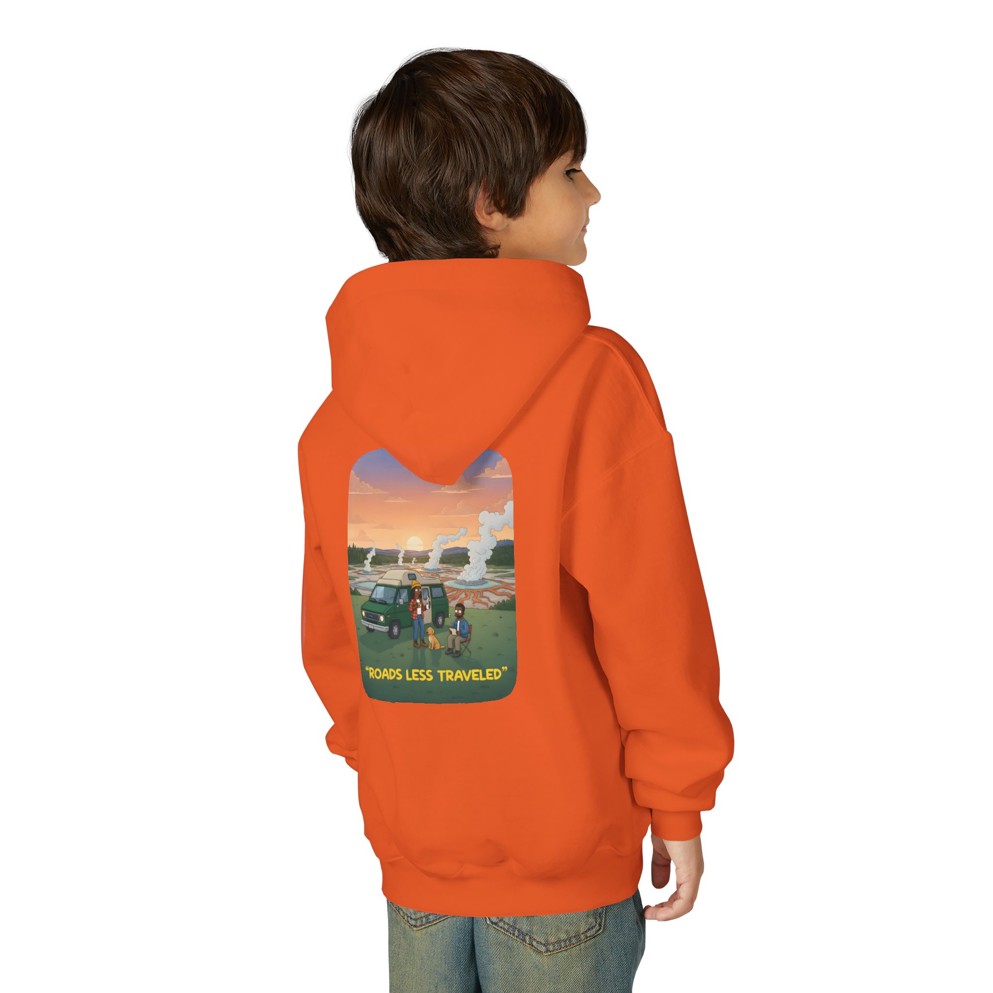Youth Hoodie(Gildan) – "Roads Less Traveled" (Design Sitcom-Line)