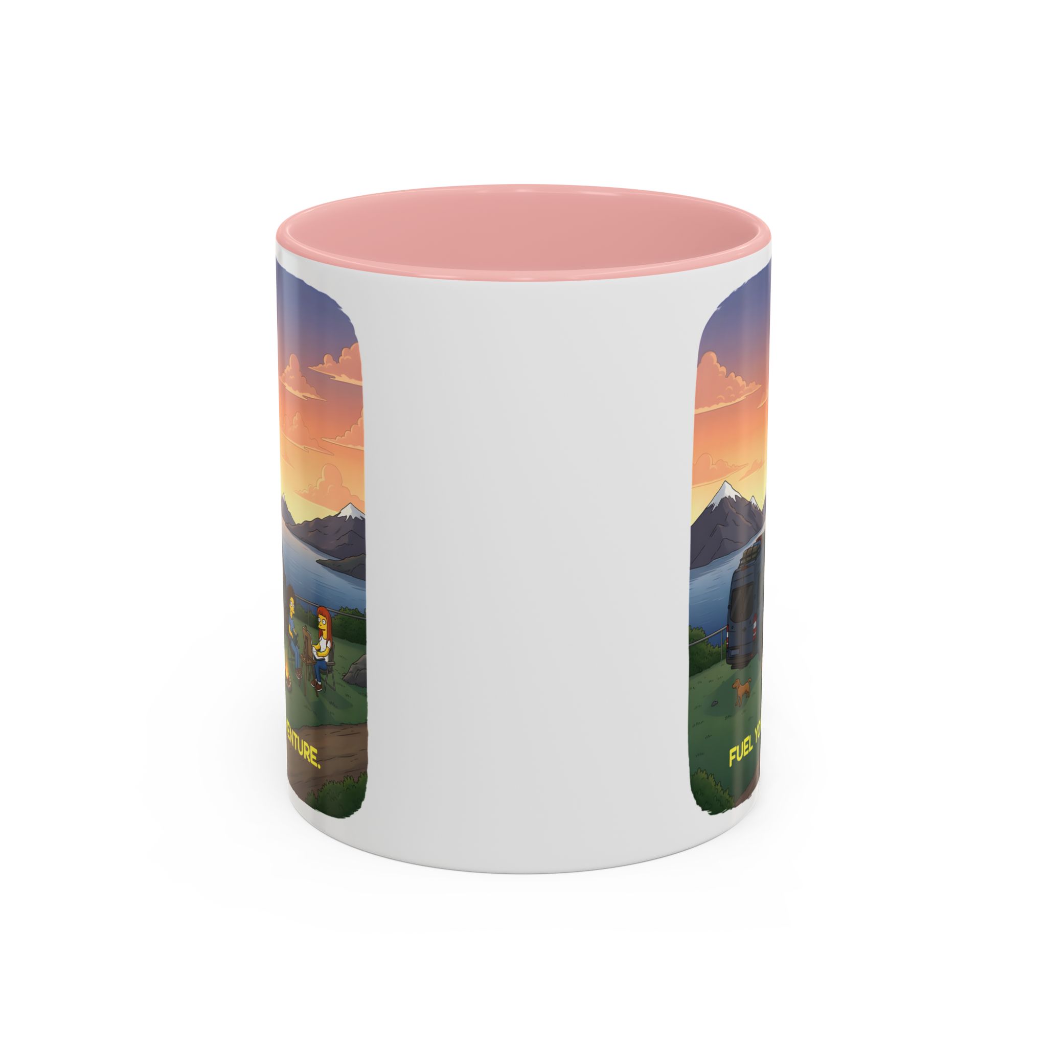 Accent Coffee Mug (11, 15oz) — "Fuel Your Adventure" Design Sitcom-Line
