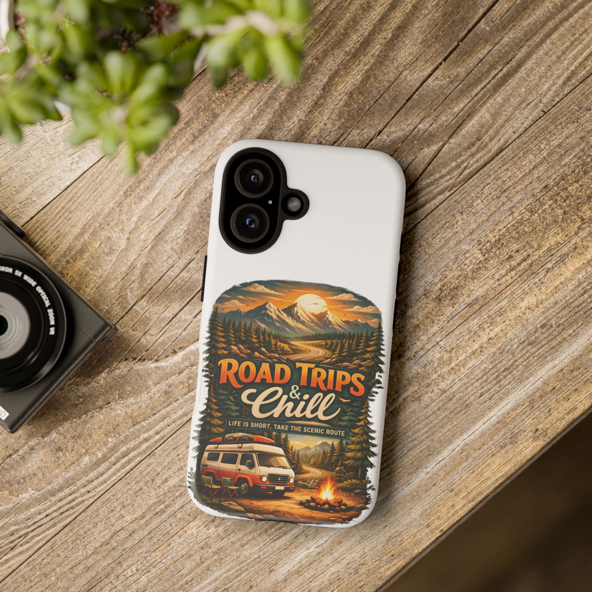 Phone Case — "Road Trips and Chill" (Design Scenic-Line)