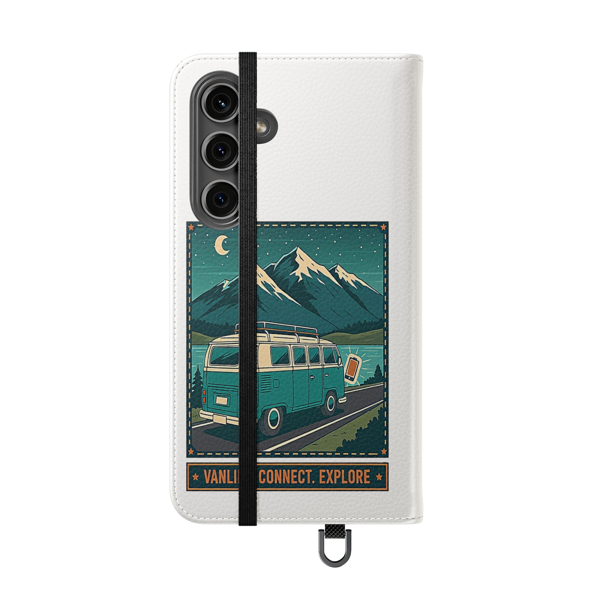 Flip Phone Case — “WiFi Where the Roam Is” Vanlife Wallet Case