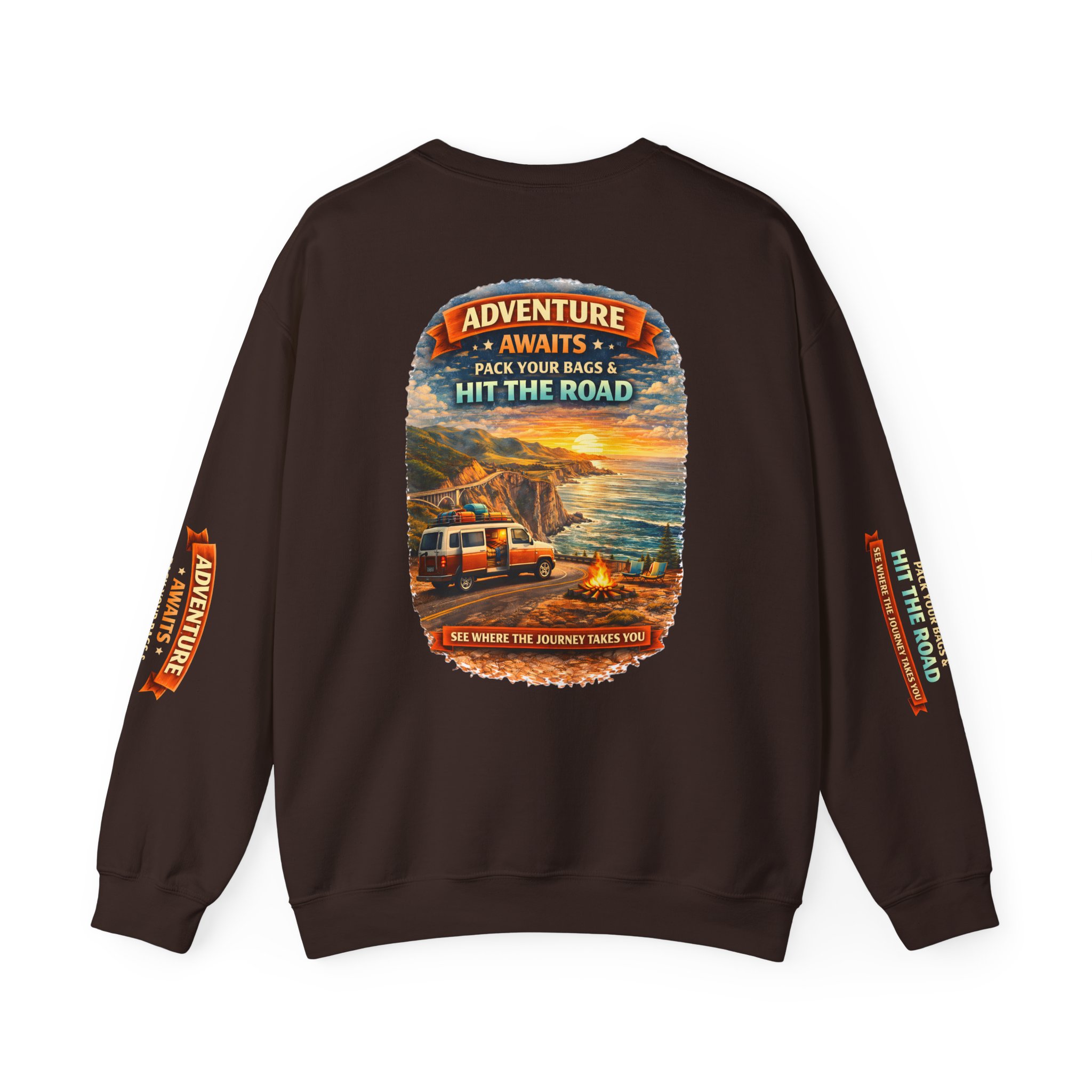 1805862412613960106_2048.jpeg Unisex Heavy Blend™ Crewneck Sweatshirt — "Adventure Awaits-Pack Your Bags" Design Scenic-Line